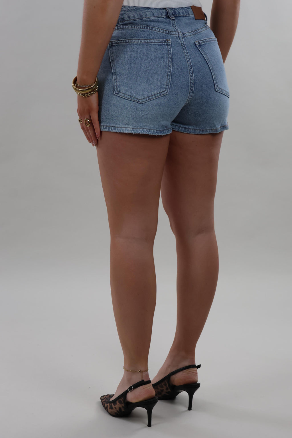 Crossover denim Skort – Stretch - Light washed