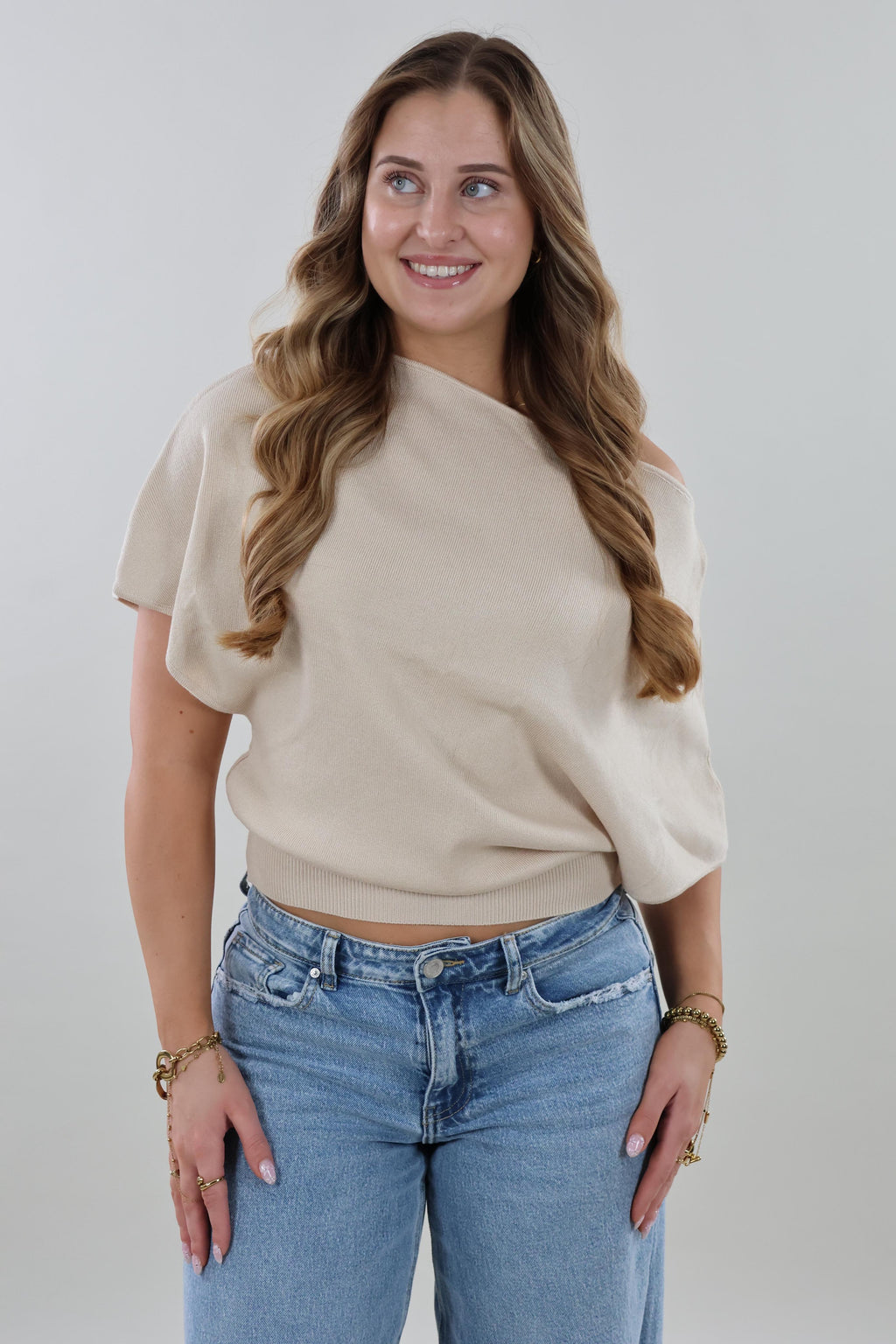 Soft batwing Top - Beige