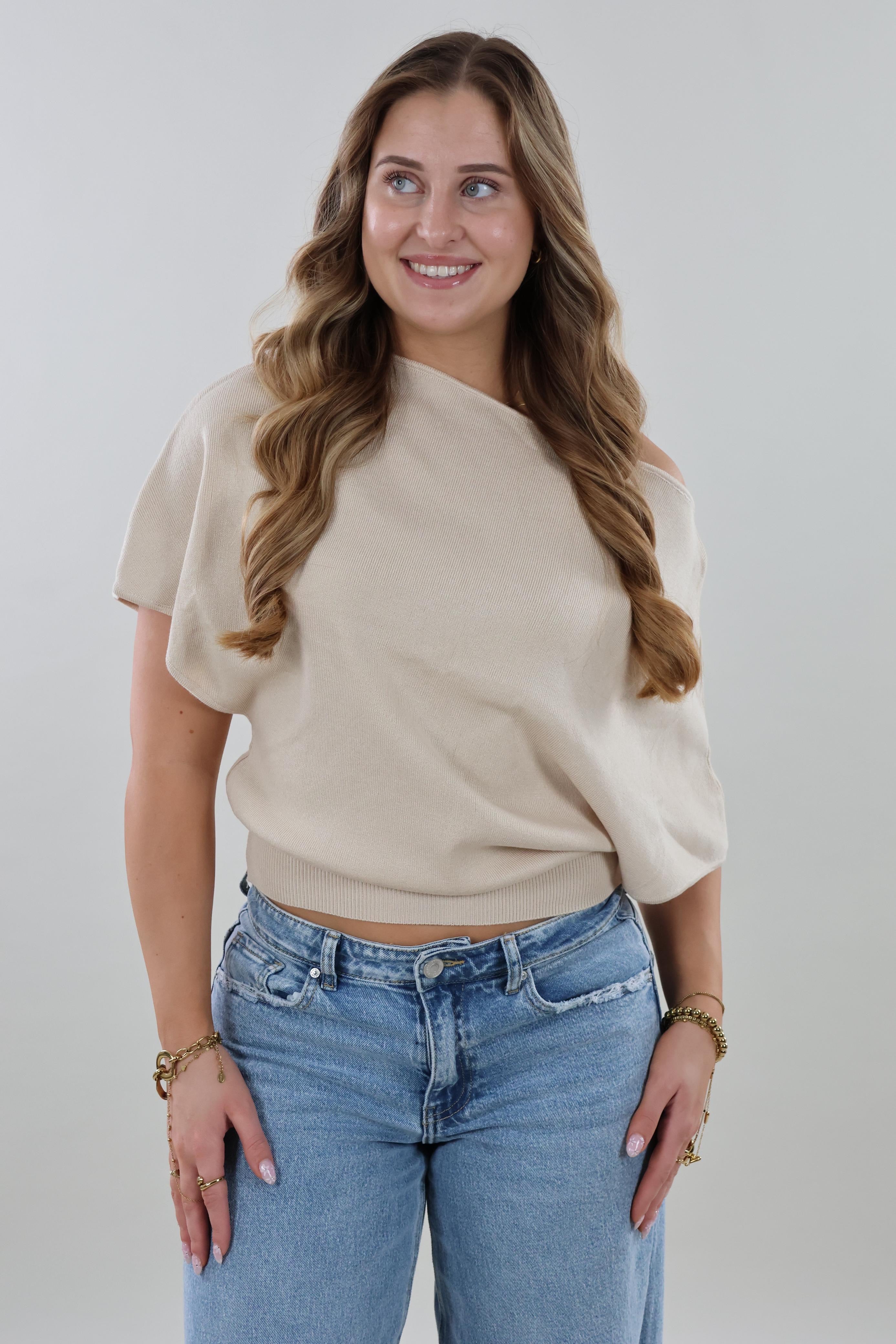 Soft batwing Top - Beige