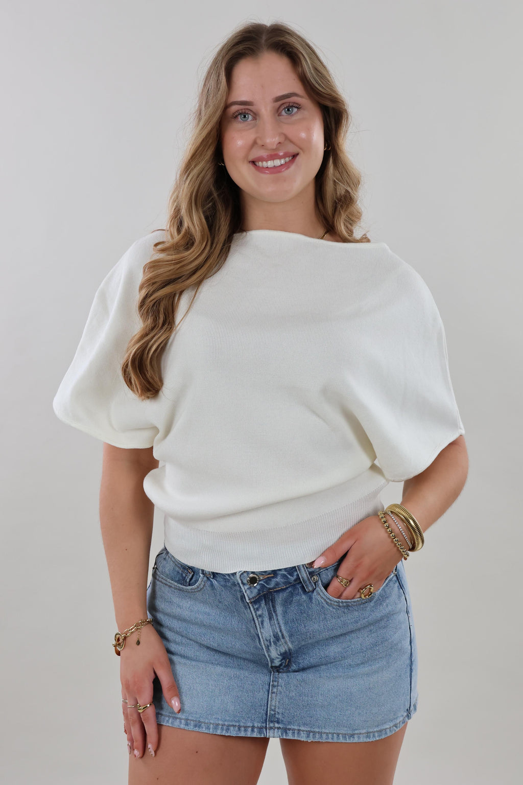 Soft batwing Top - Off white