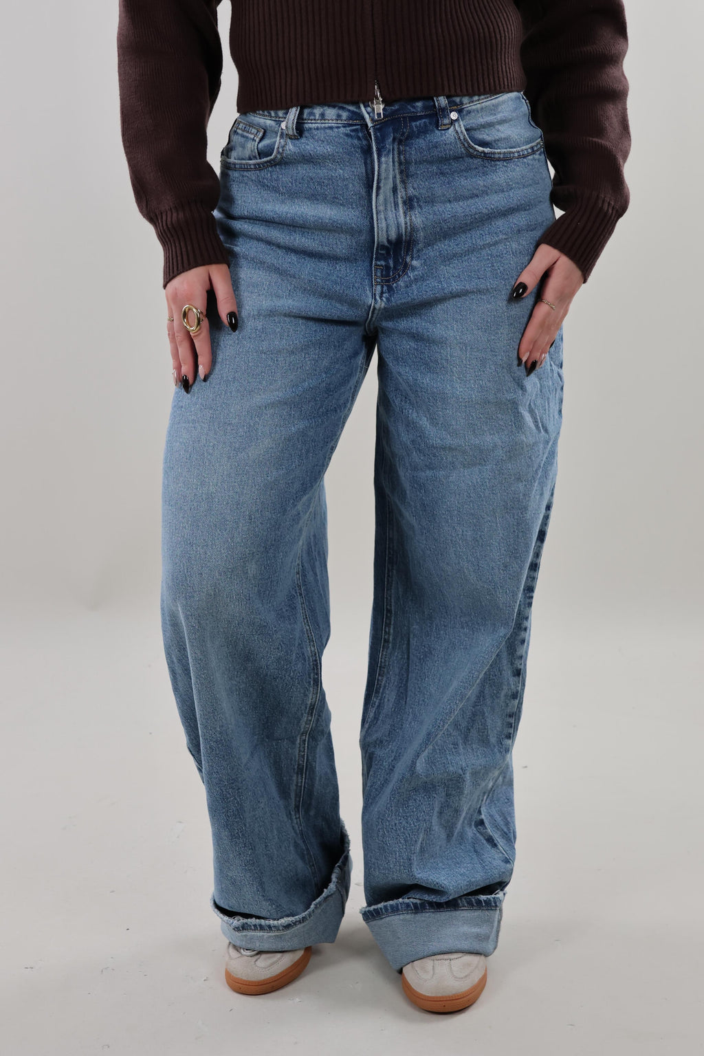 Baggy loose fit Jeans - Mid washed blue
