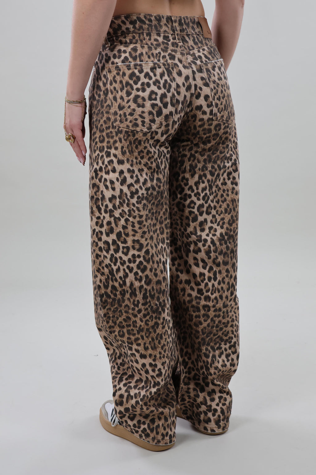 Mid waist balloon fit Jeans - Leopard