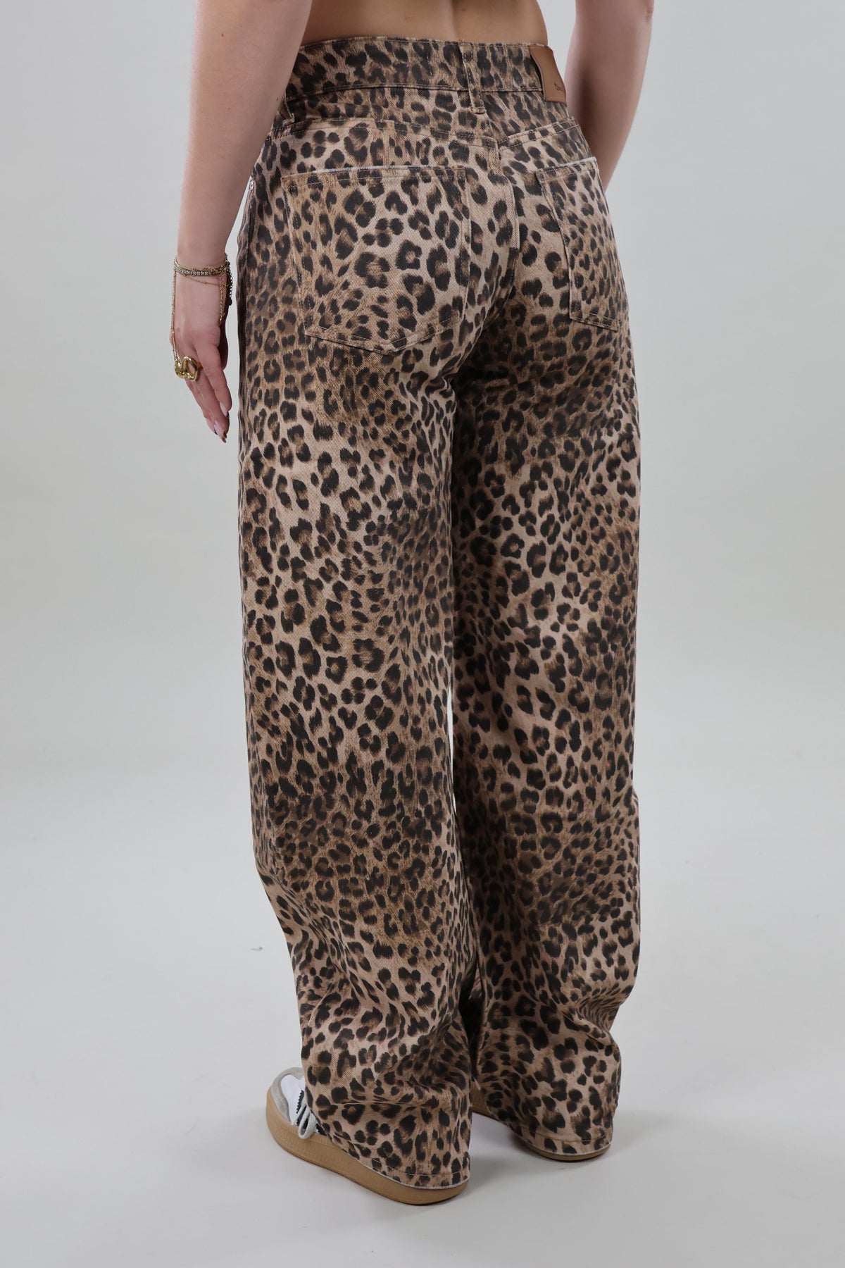 Mid waist balloon fit Jeans - Leopard