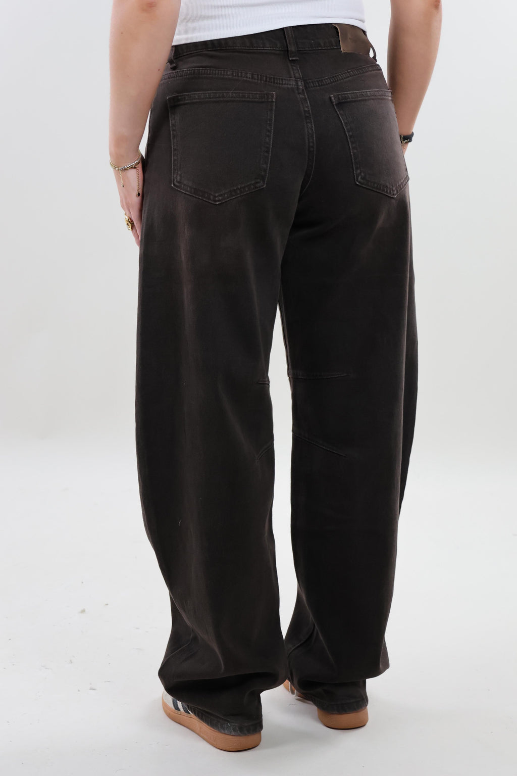Double seam balloon fit Jeans - Stretch - Dark brown