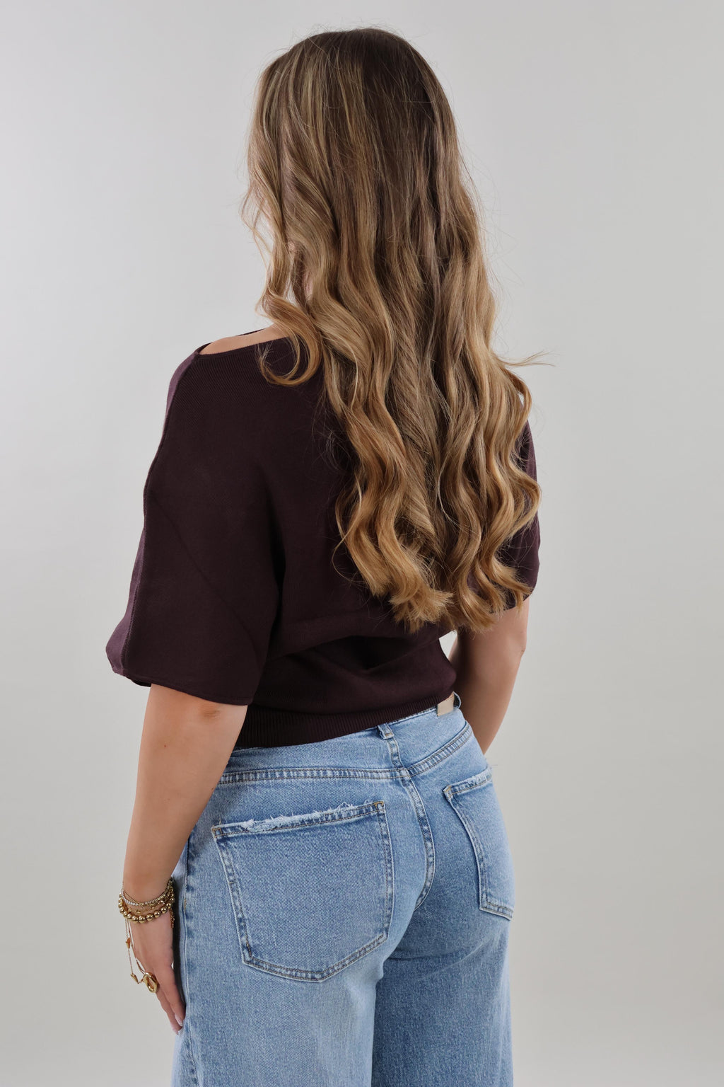 Soft batwing Top - Dark brown