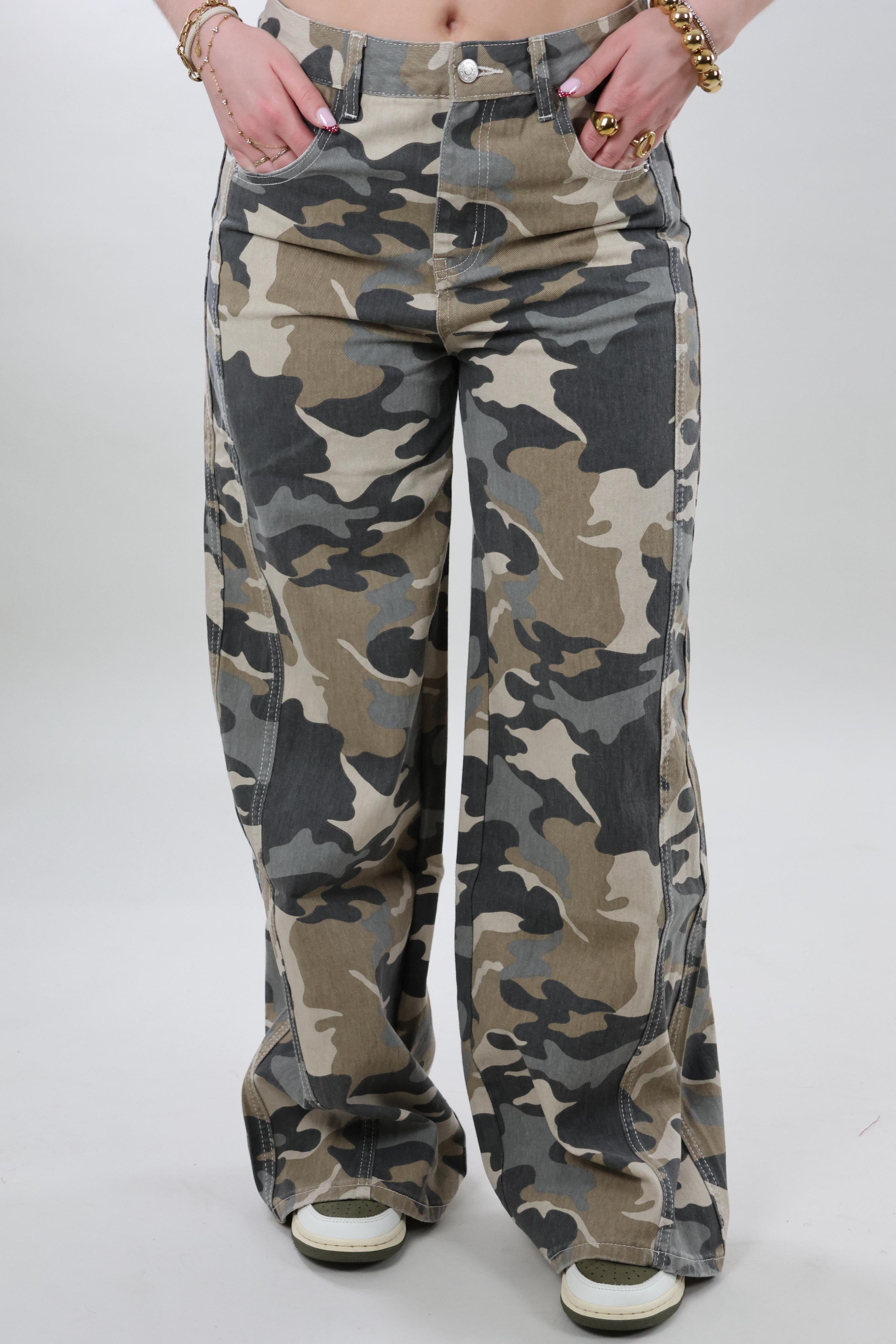 Camo baggy wide leg Jeans