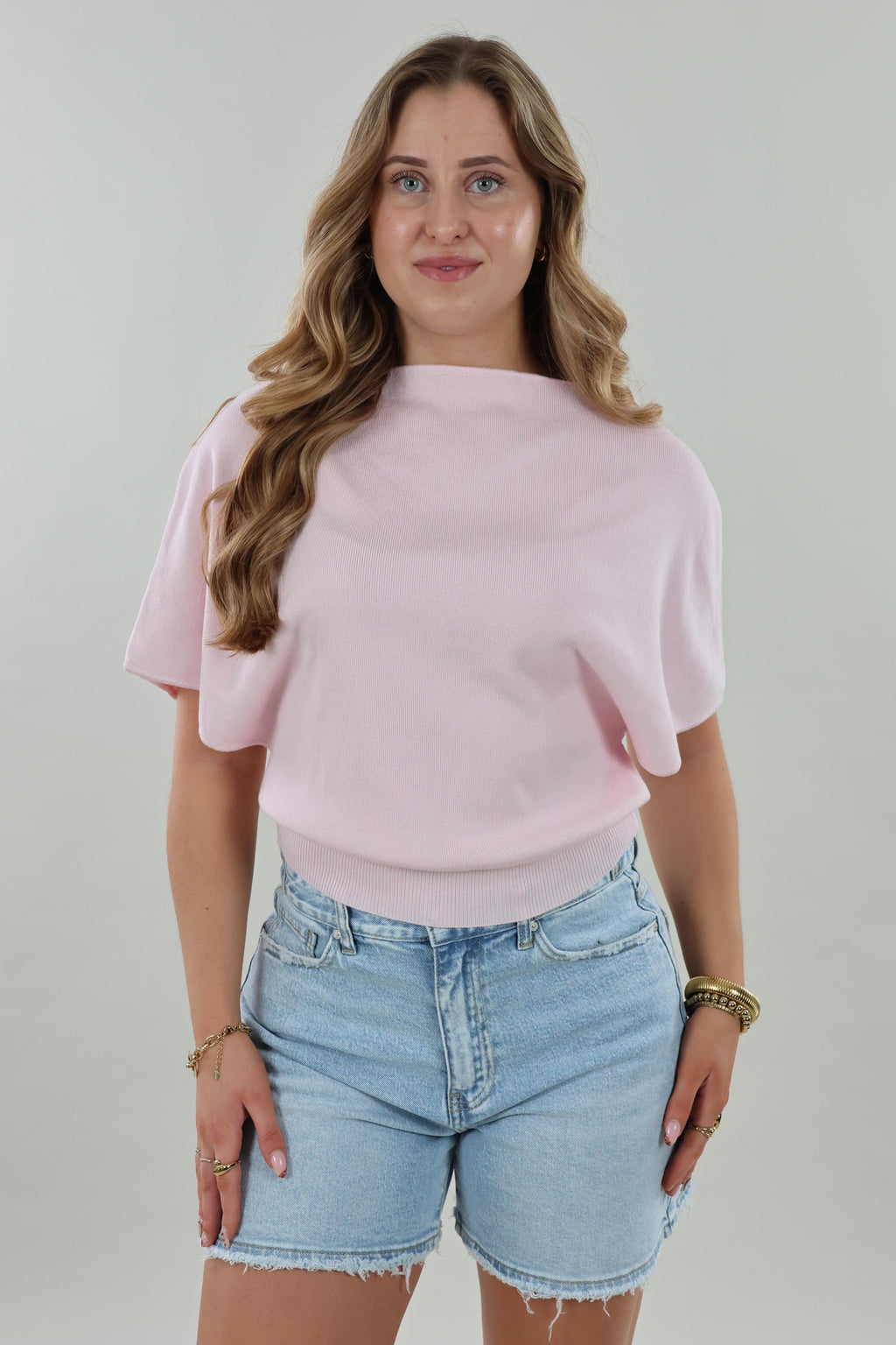 Soft batwing Top - Soft Pink