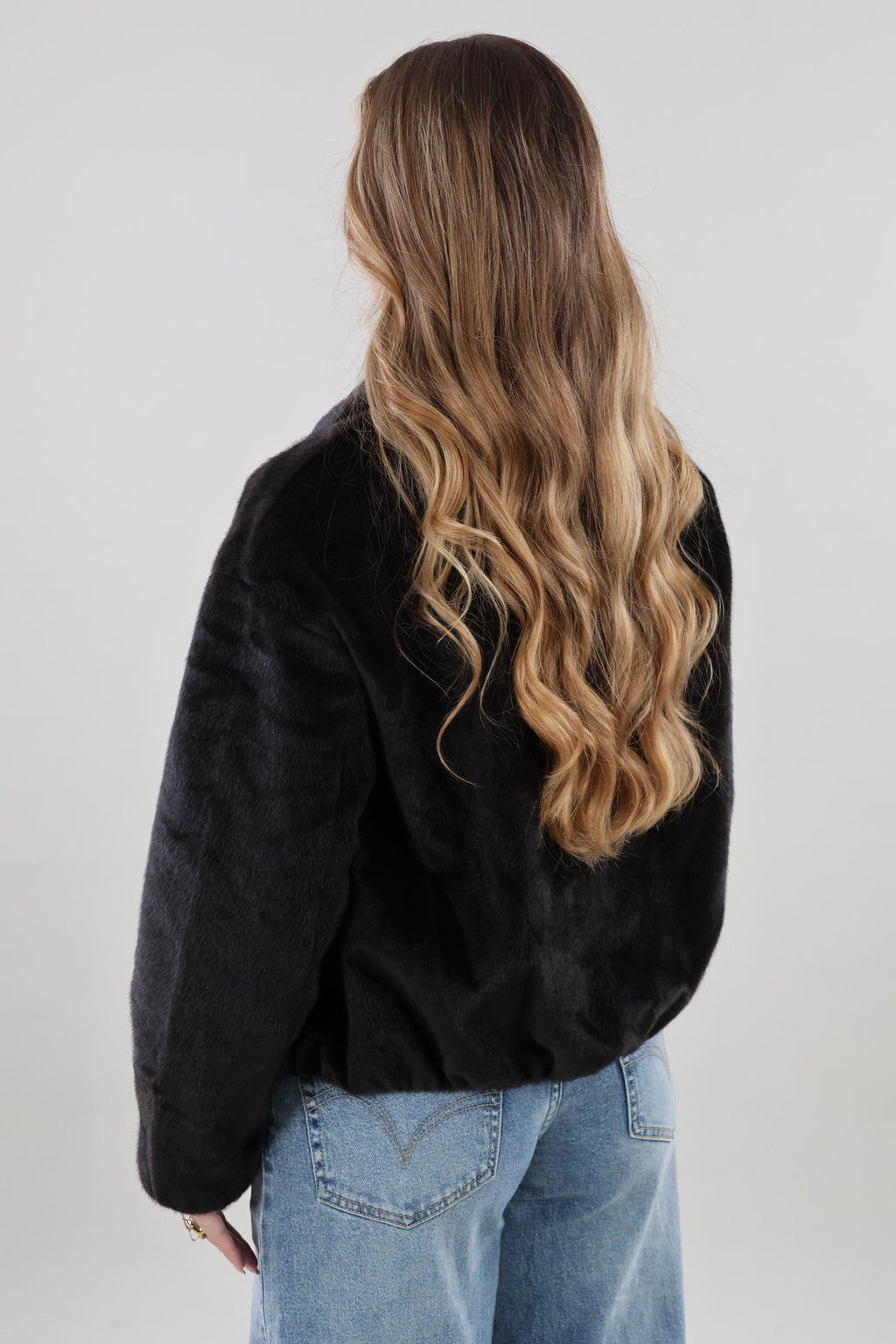 Faux fur Jacket - Dark brown
