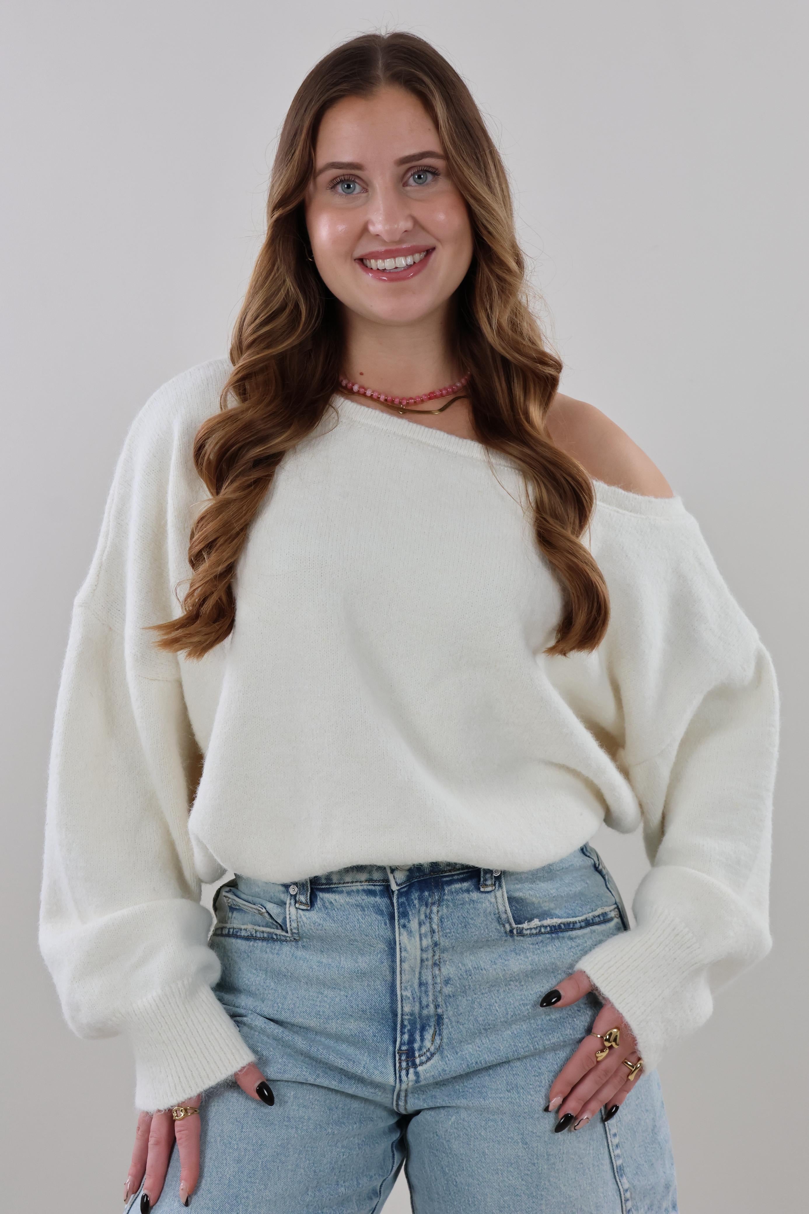 Soft off-shoulder knit Sweater