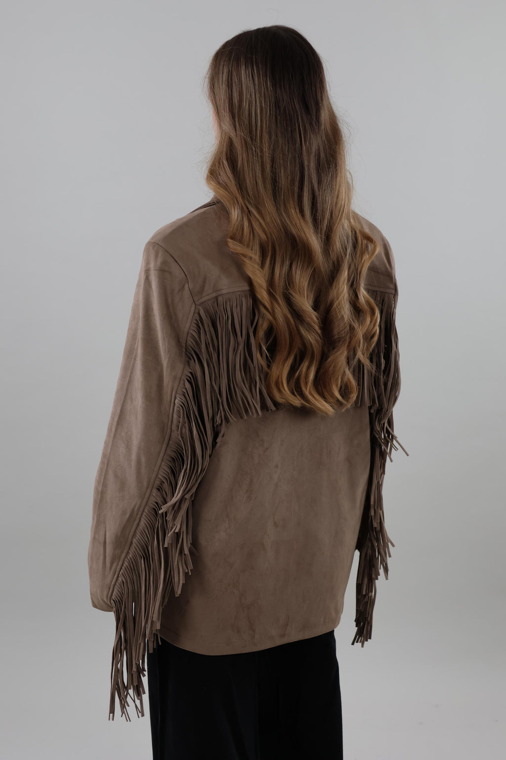 Suede look fringe Blazer
