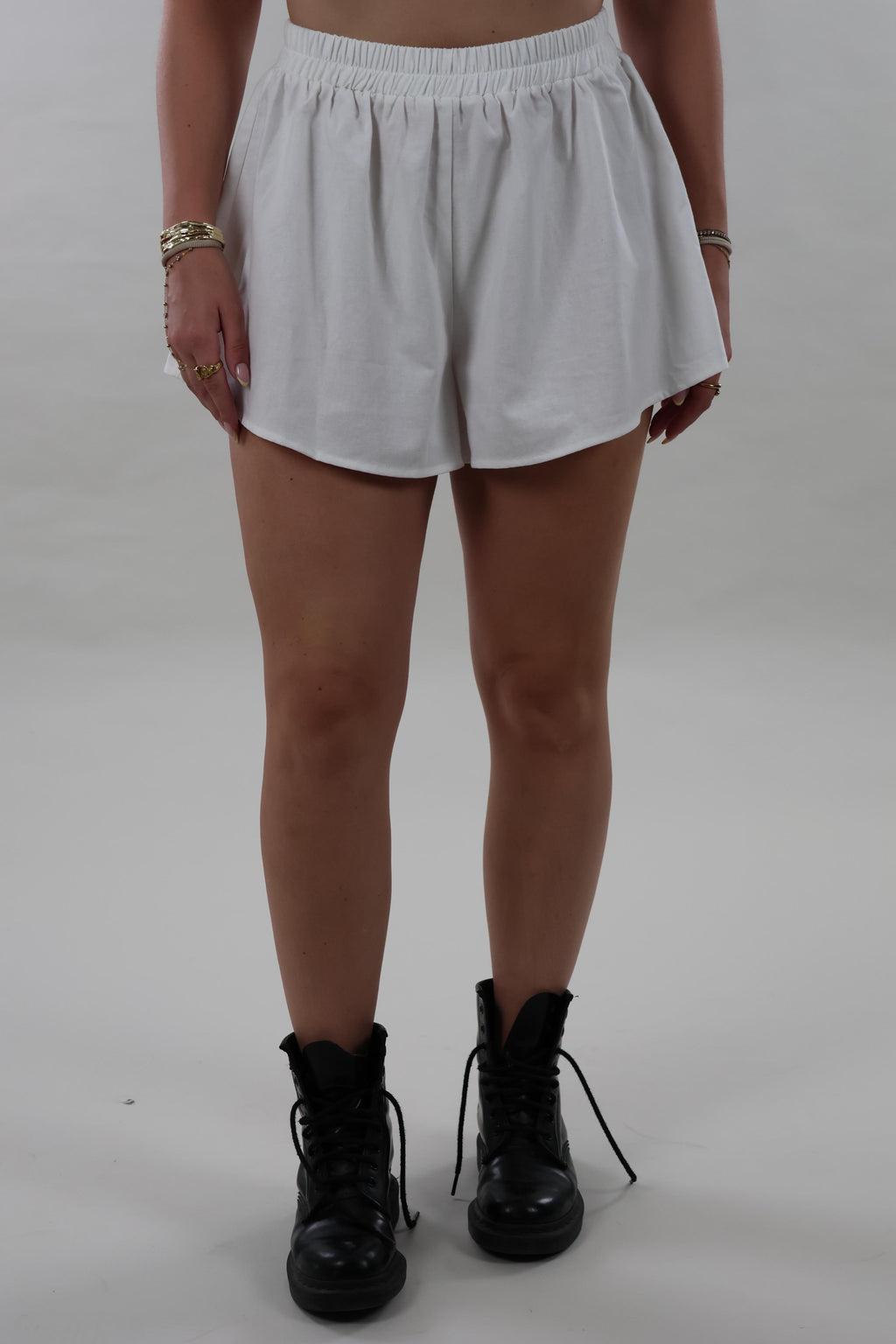Flare Shorts - White