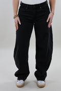 Mid waist balloon fit Jeans - Stretch - Black