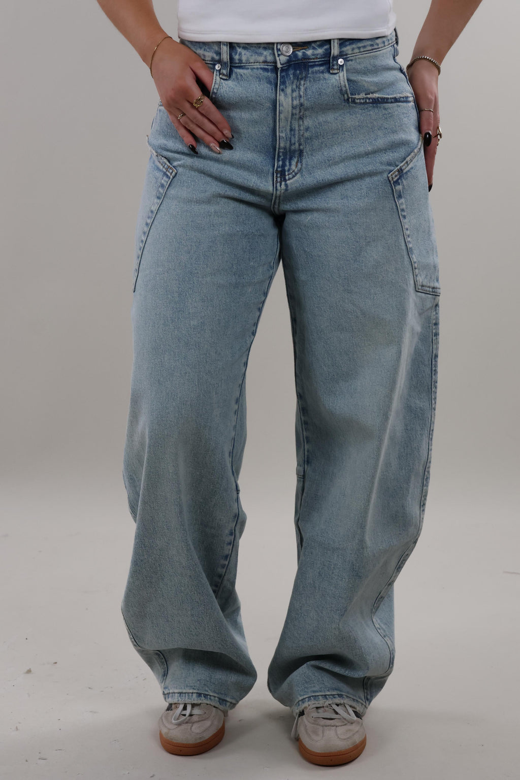 Cargo pocket balloon fit Jeans