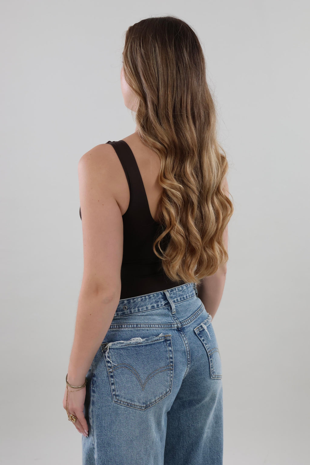 Essential scoop neck Bodysuit - Dark brown