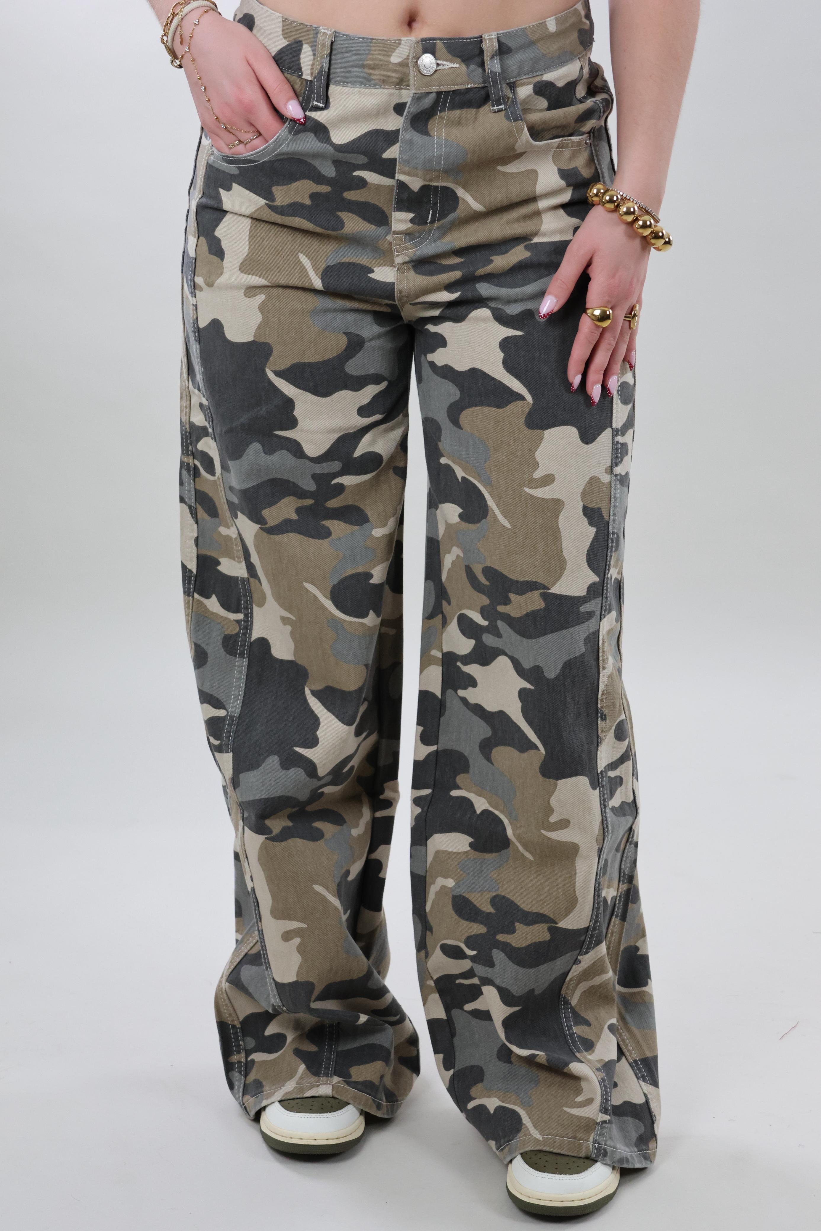Camo baggy wide leg Jeans