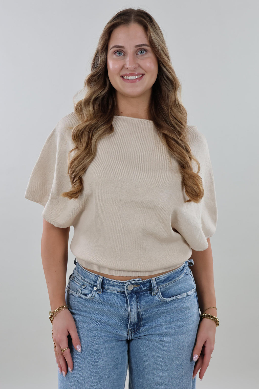 Soft batwing Top - Beige