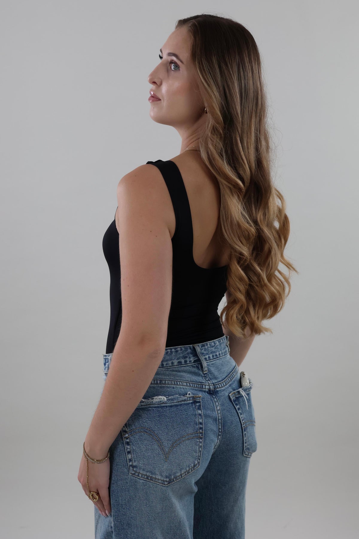 Essential scoop neck Bodysuit - Black