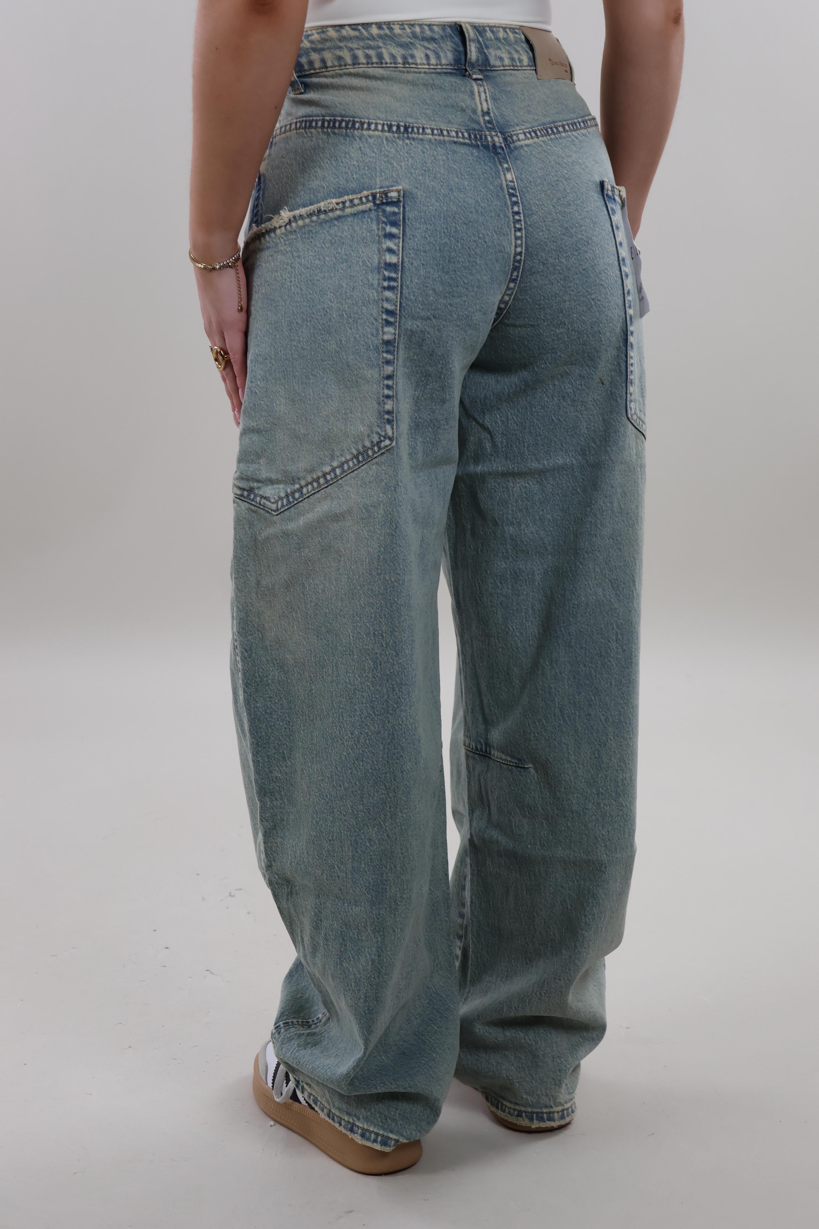Cargo pocket balloon fit Jeans - Vintage washed