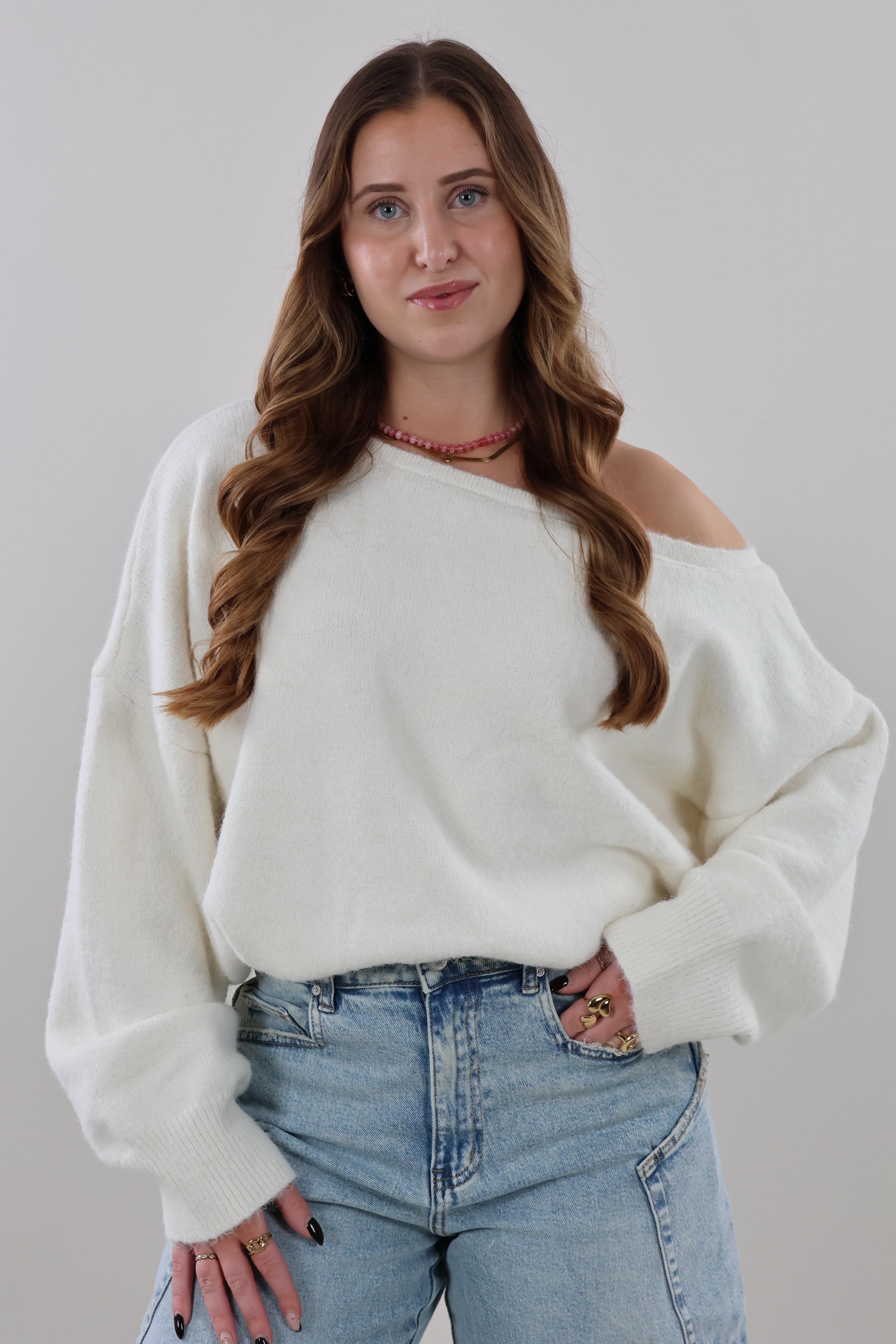 Soft off-shoulder knit Sweater