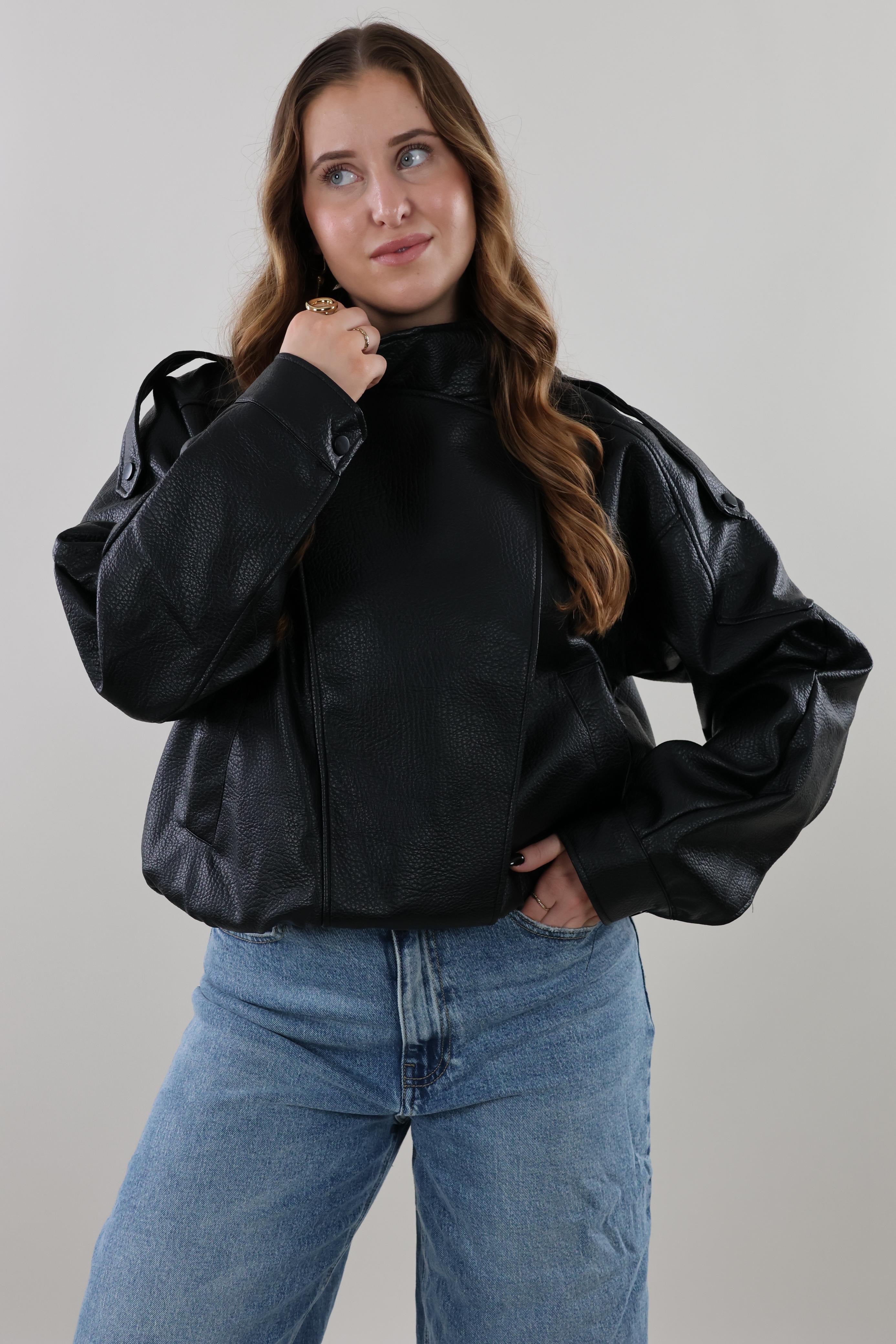 Laurent leather look Jacket