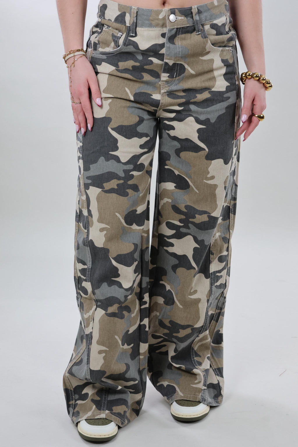 Camo baggy wide leg Jeans