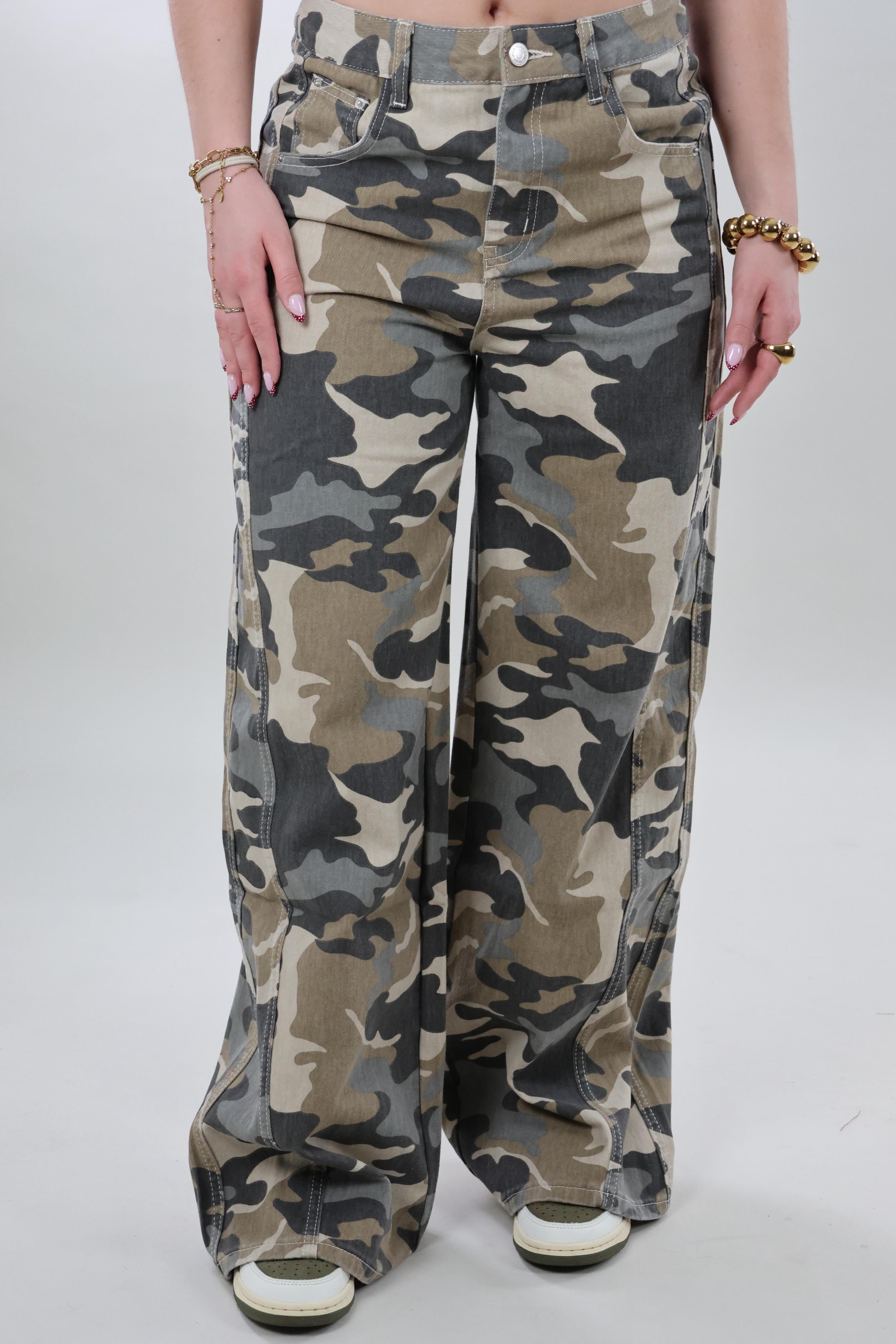 Camo baggy wide leg Jeans