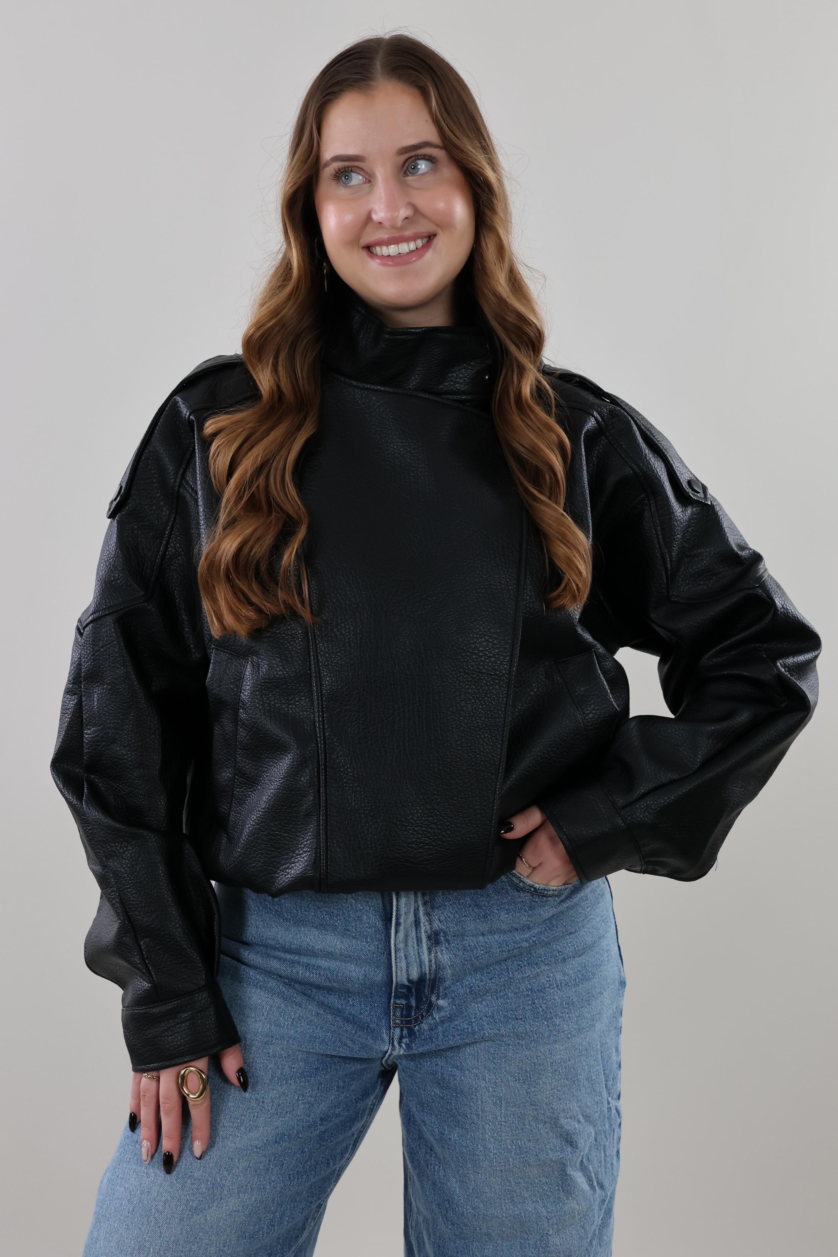 Laurent leather look Jacket