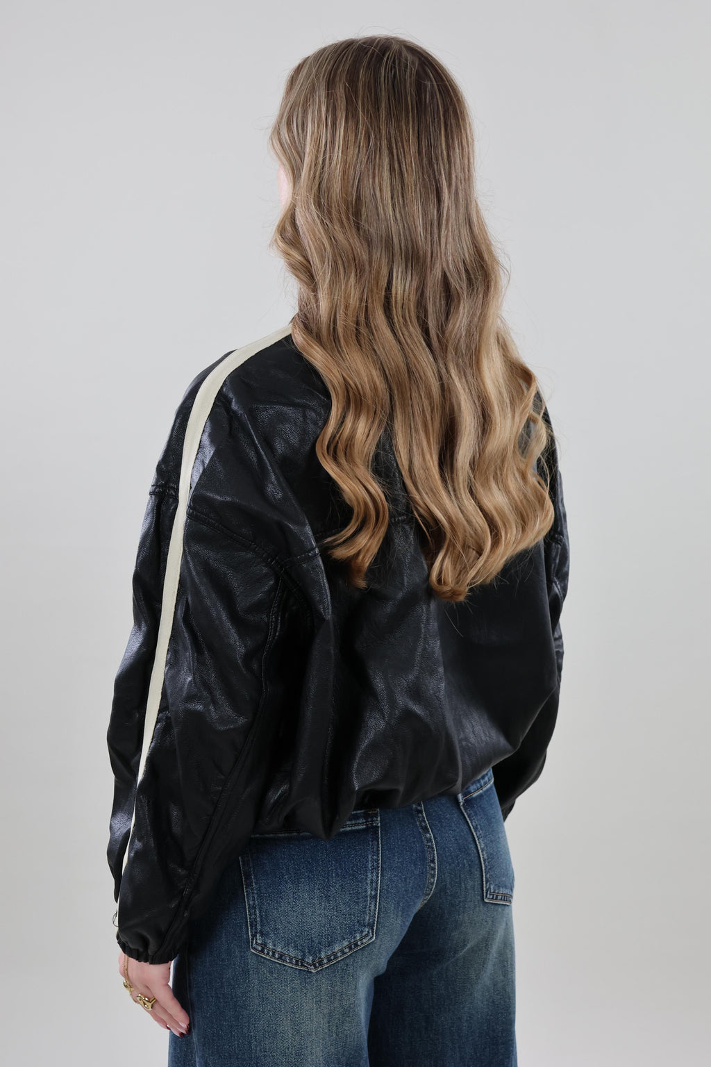 Vintage-style bomber Jacket - Black
