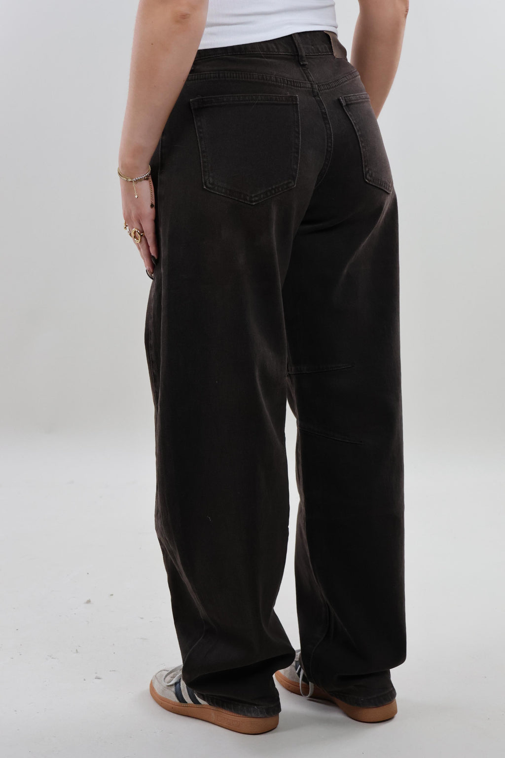 Double seam balloon fit Jeans - Stretch - Dark brown