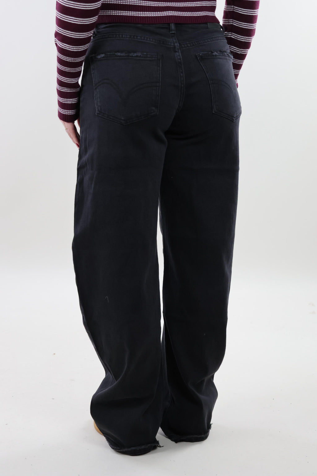 Mid waist balloon fit Jeans - Stretch - Black