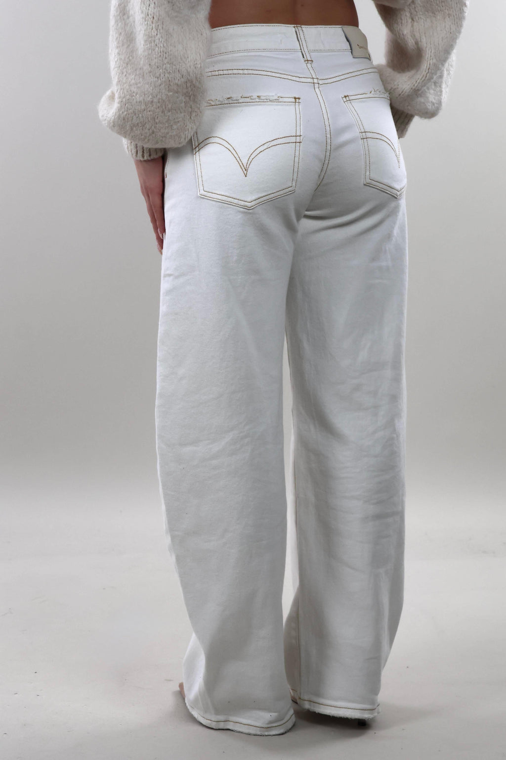 Mid waist balloon fit Jeans - Stretch - Off white