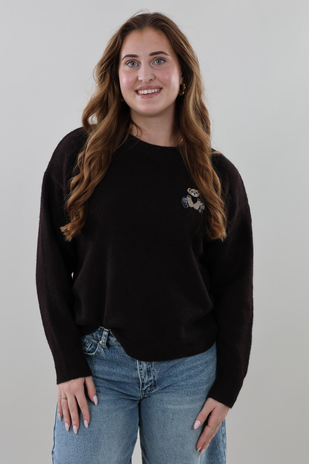 Teddy embroidered knit Sweater