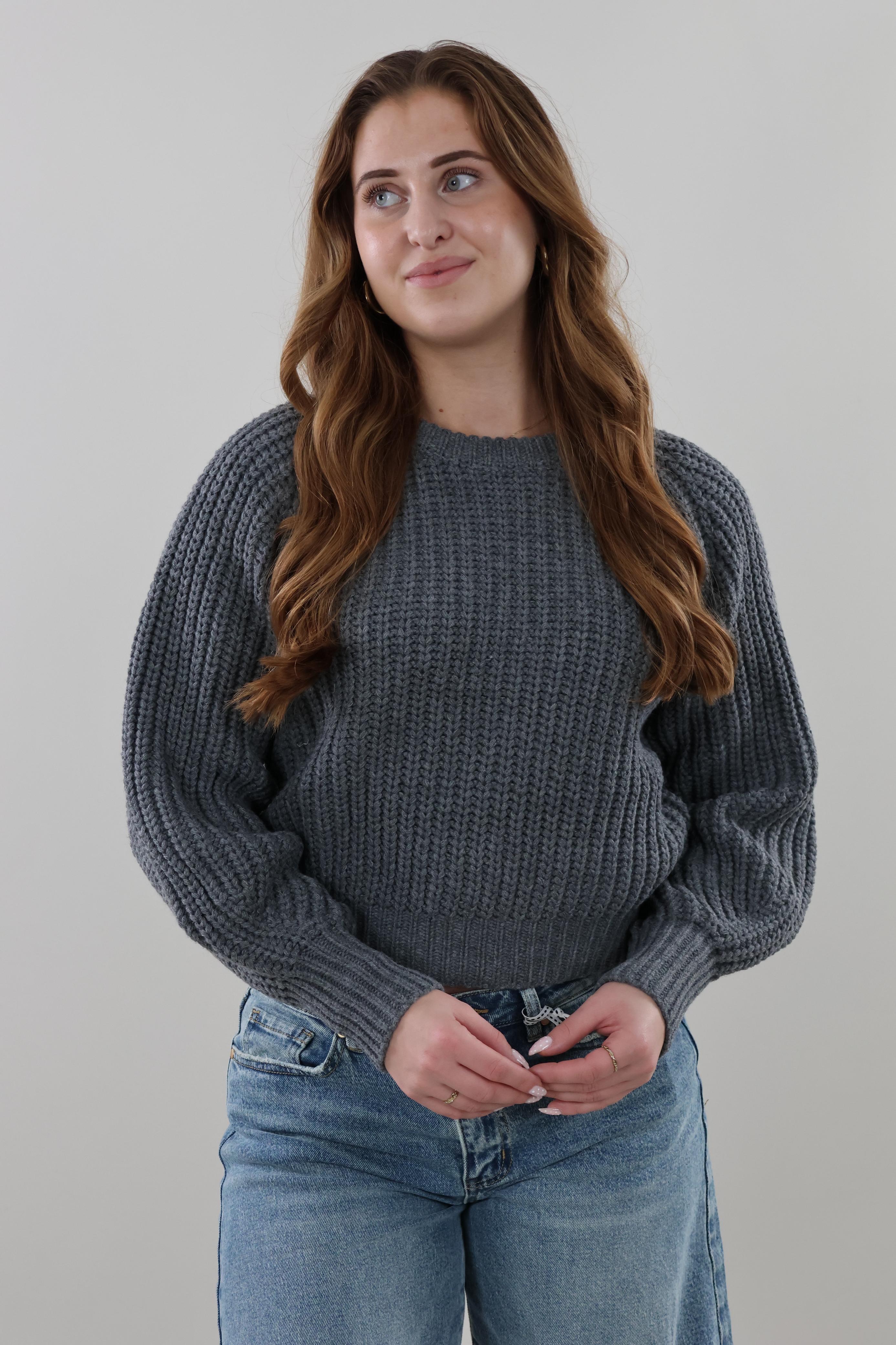 Cozy ribbed Sweater - Grey