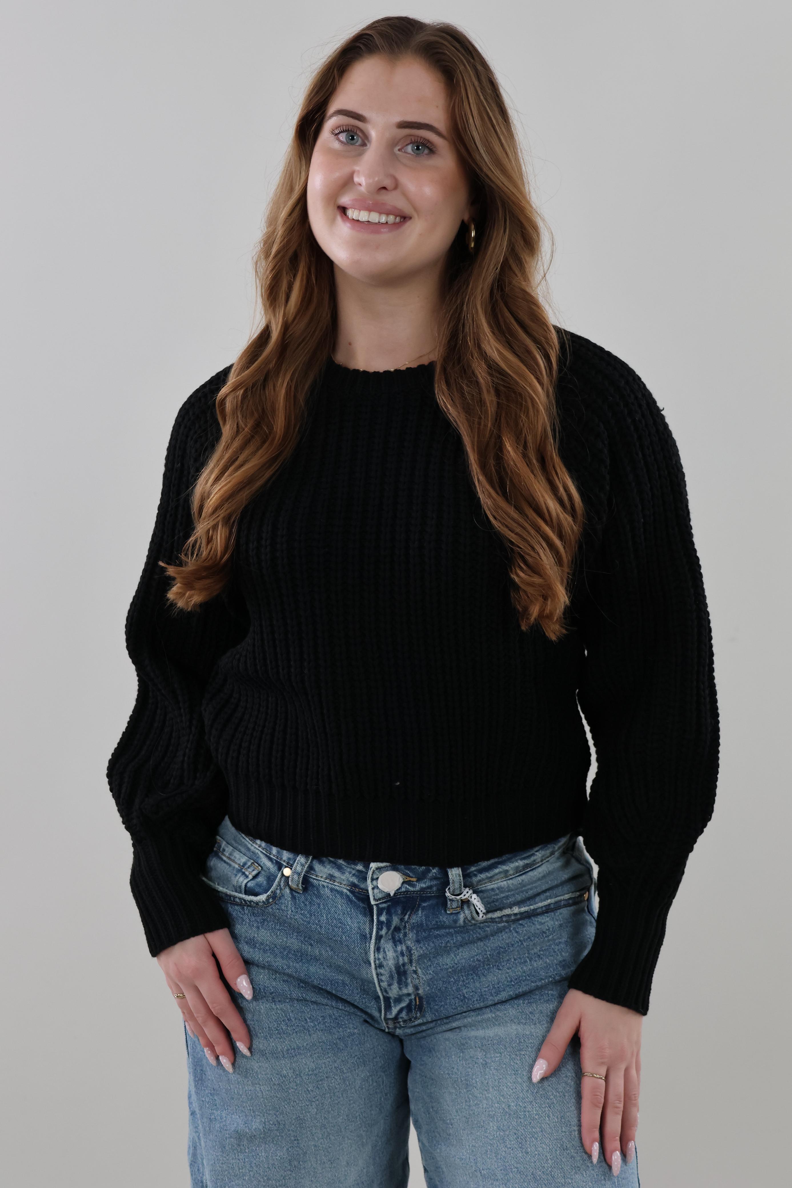 Cozy ribbed Sweater - Black