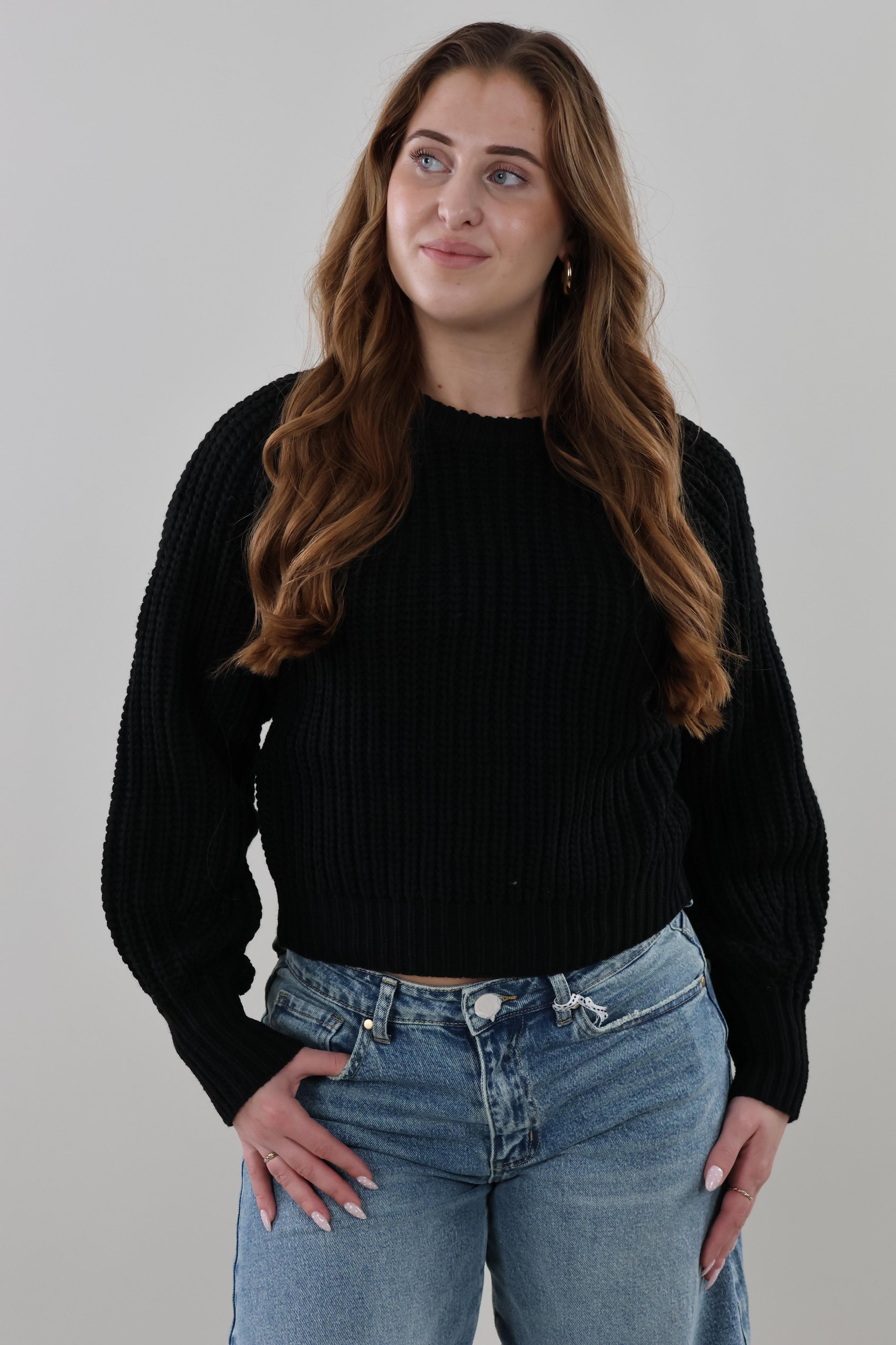 Cozy ribbed Sweater - Black