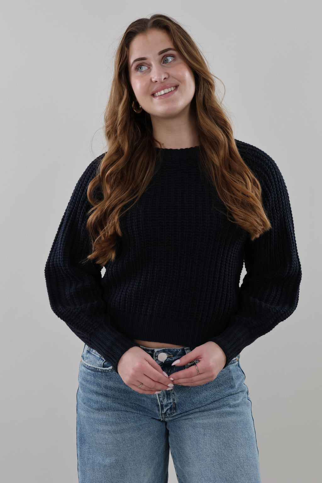 Cozy ribbed Sweater - Navy