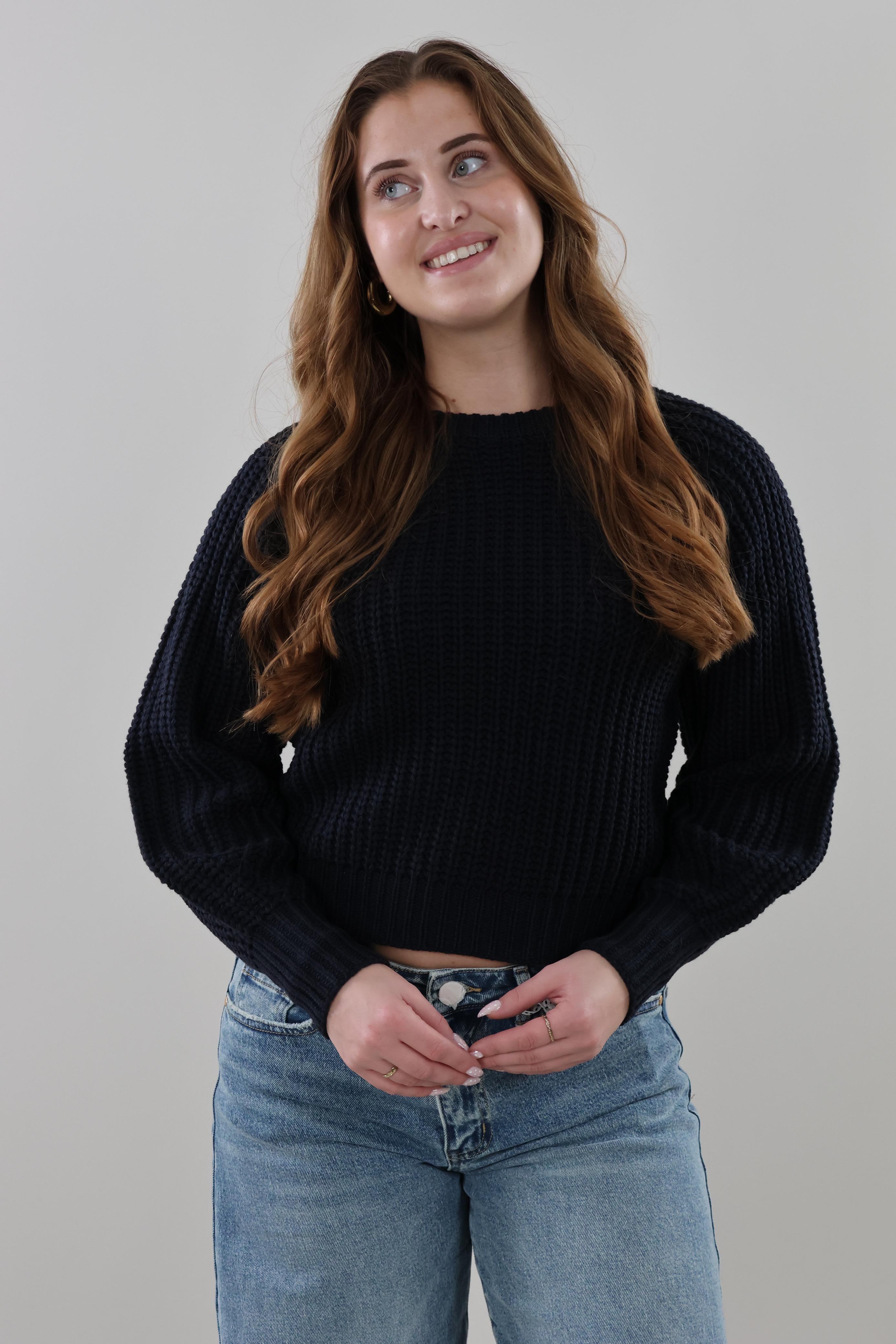 Cozy ribbed Sweater - Navy