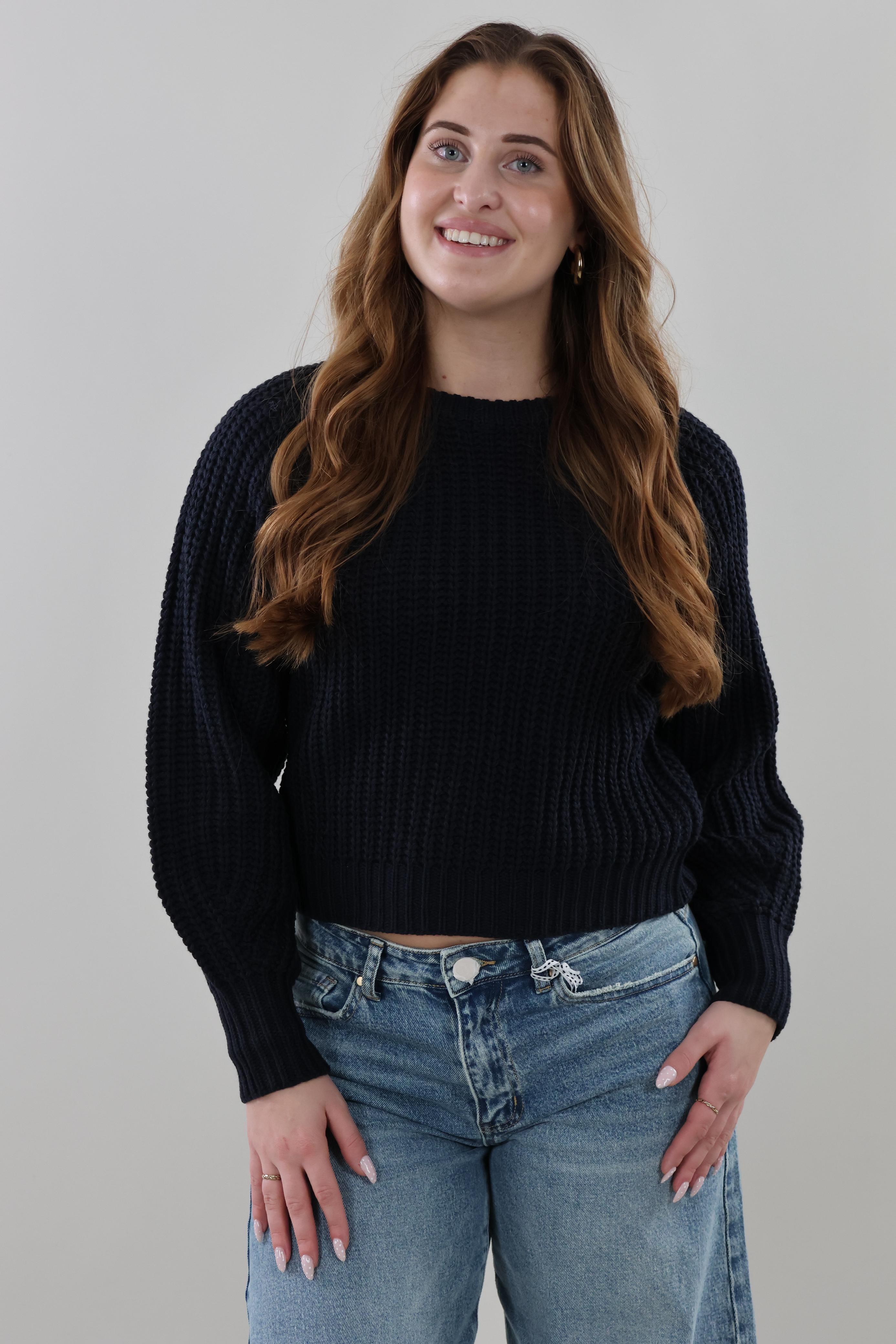 Cozy ribbed Sweater - Navy