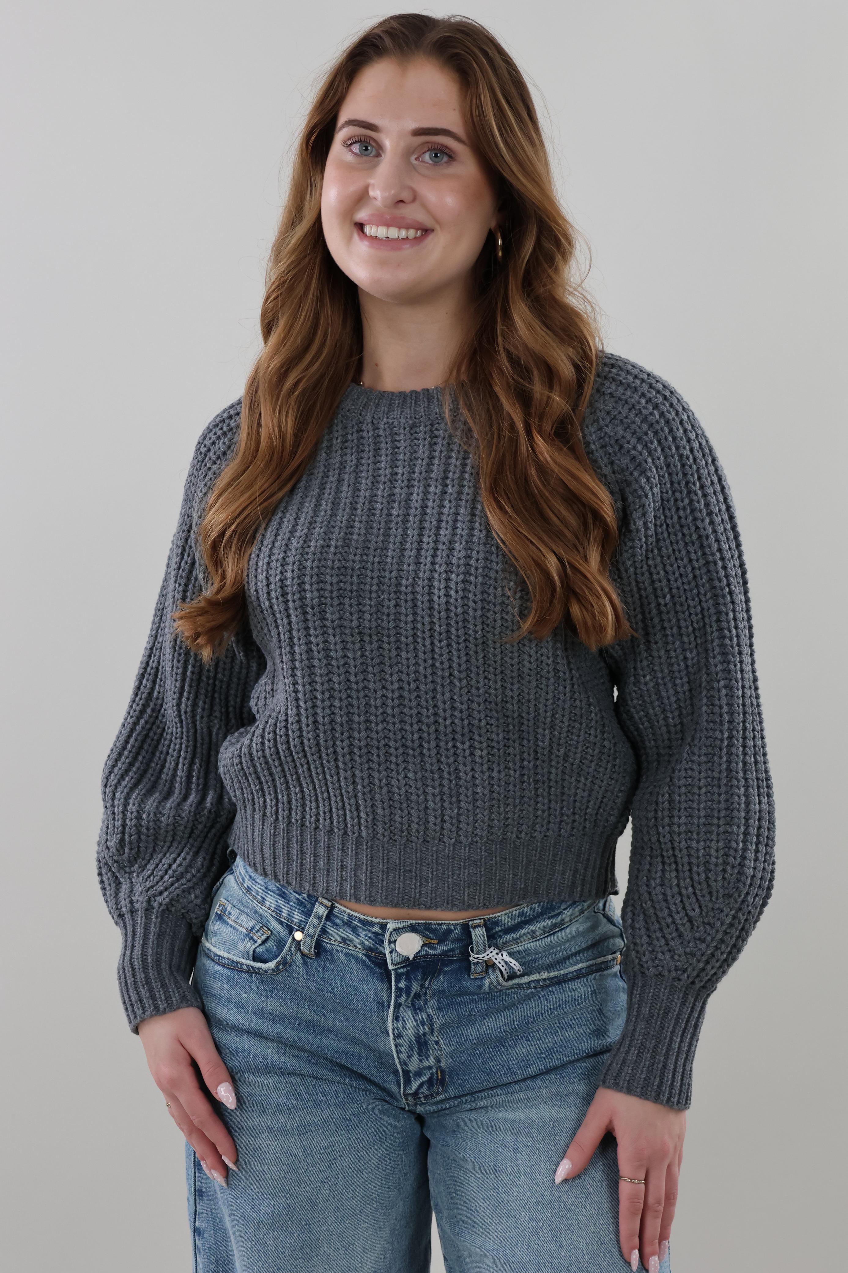 Cozy ribbed Sweater - Grey
