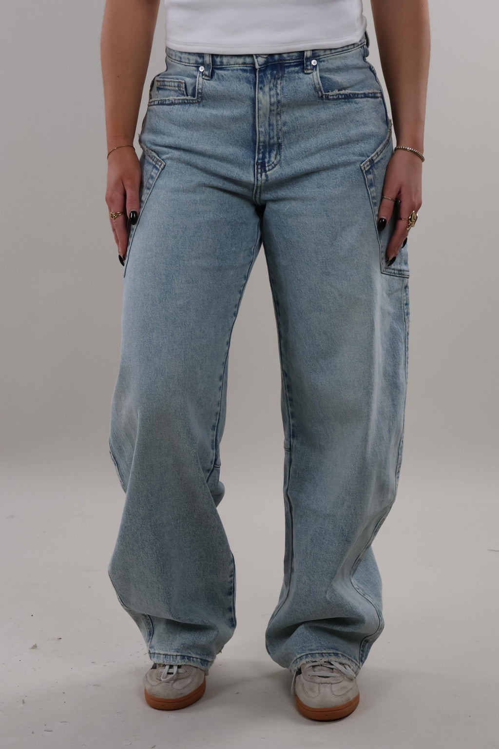 Cargo pocket balloon fit Jeans