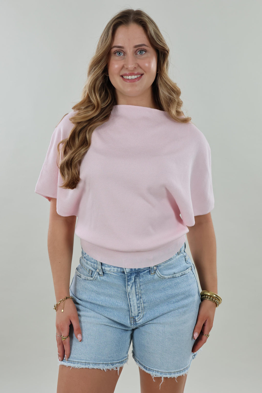 Soft batwing Top - Soft Pink