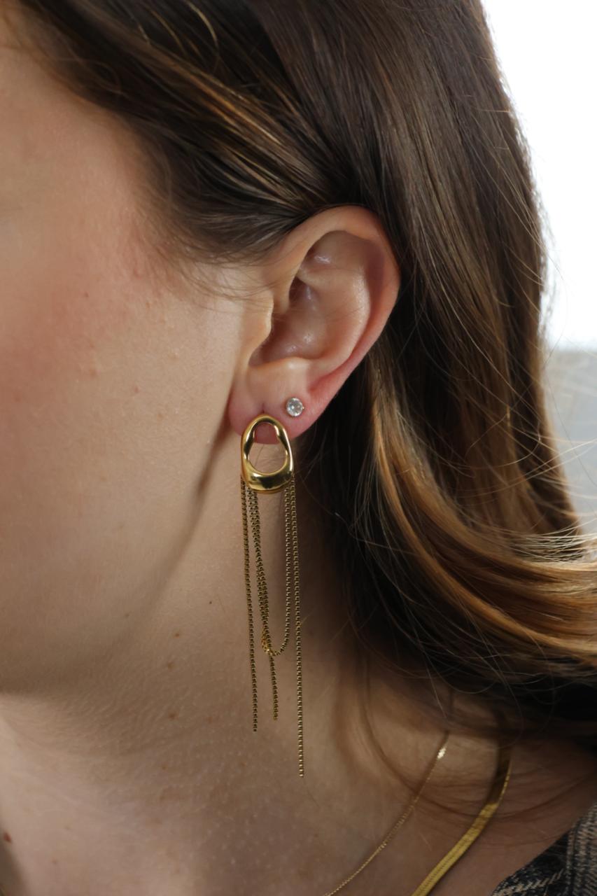 Chain drop Earrings - Gold