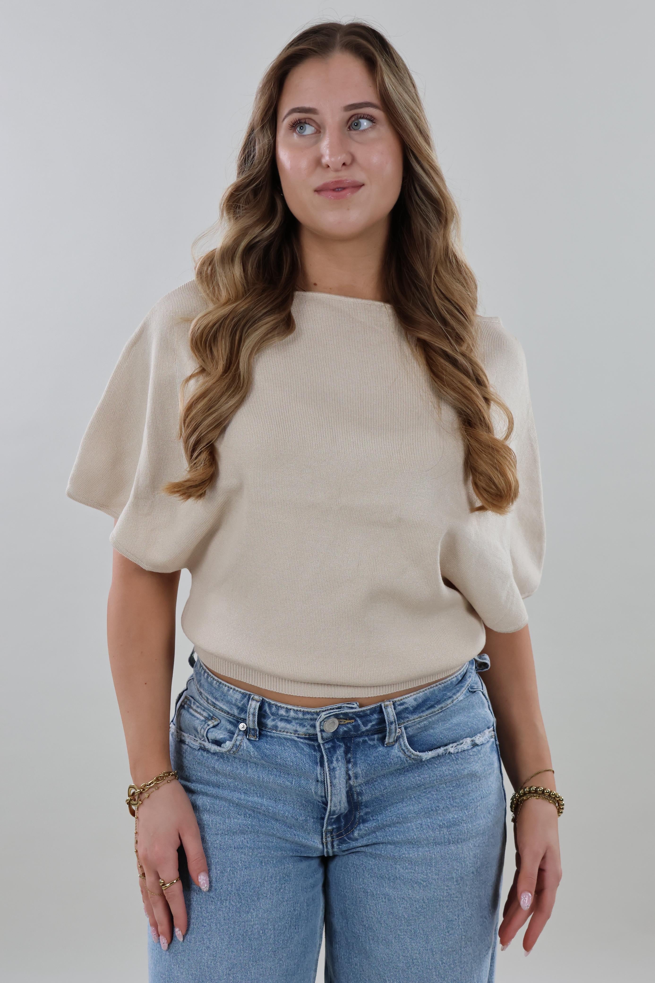 Soft batwing Top - Beige