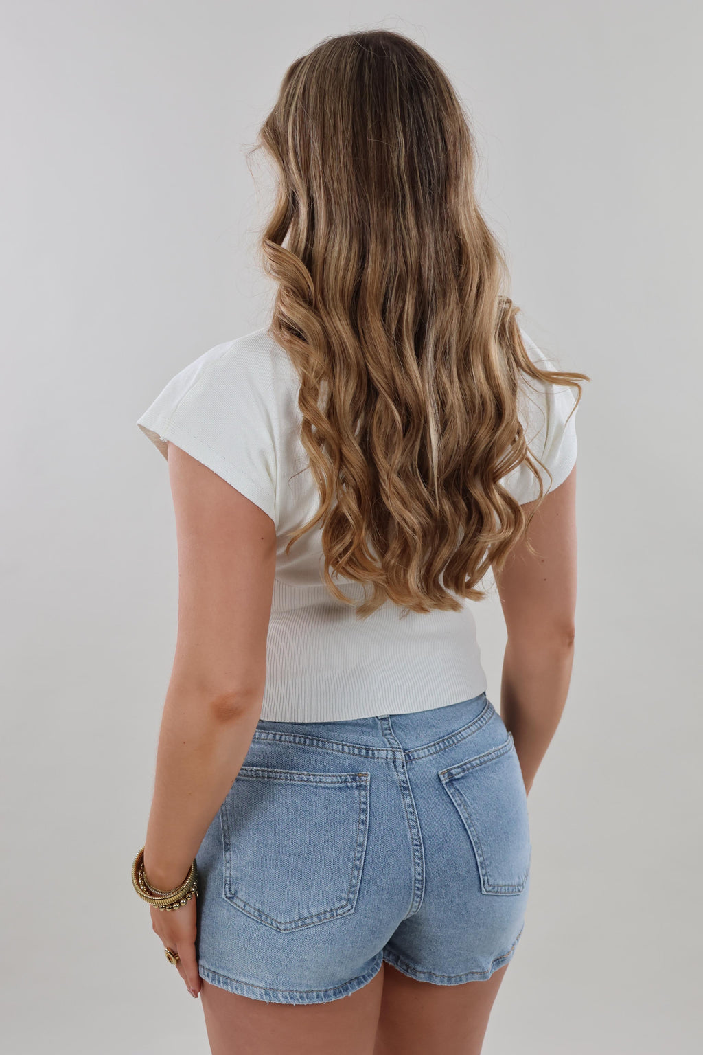 Short sleeve fitted Top - Off white