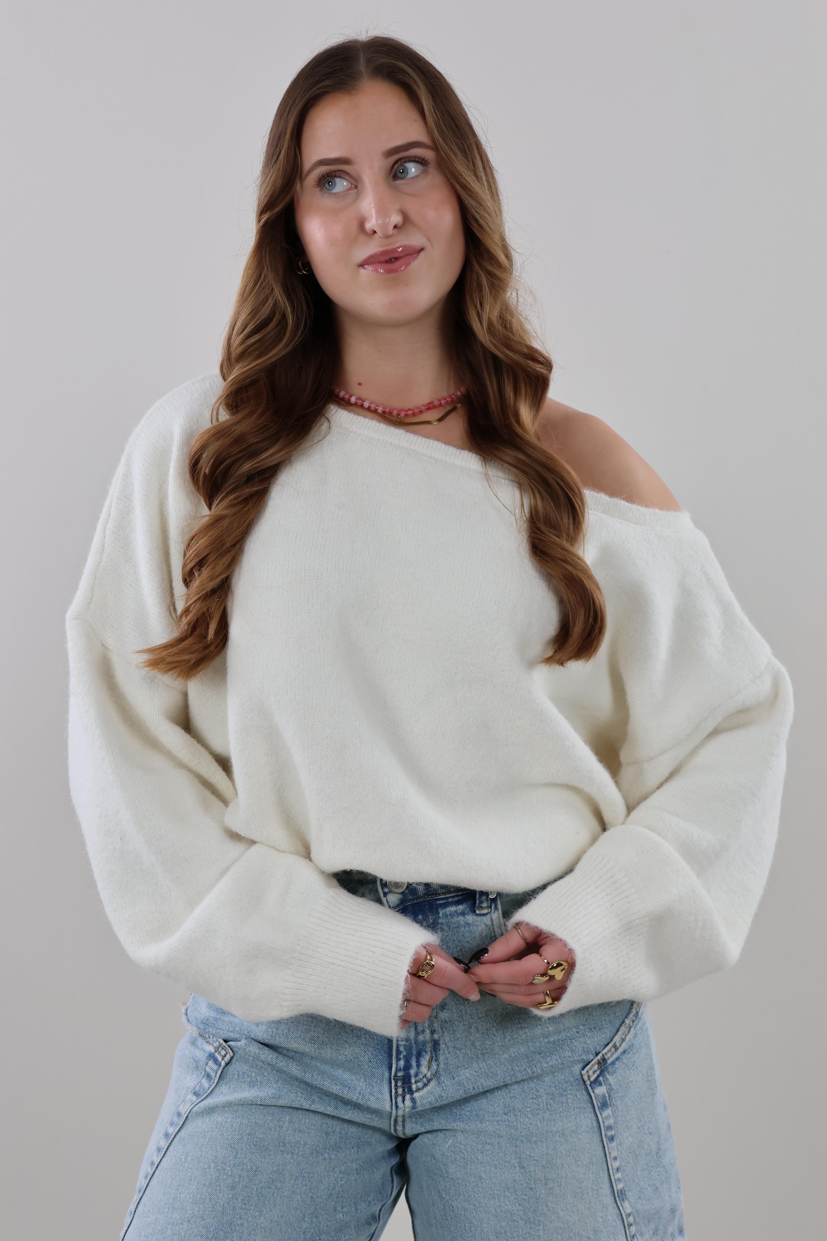 Soft off-shoulder knit Sweater