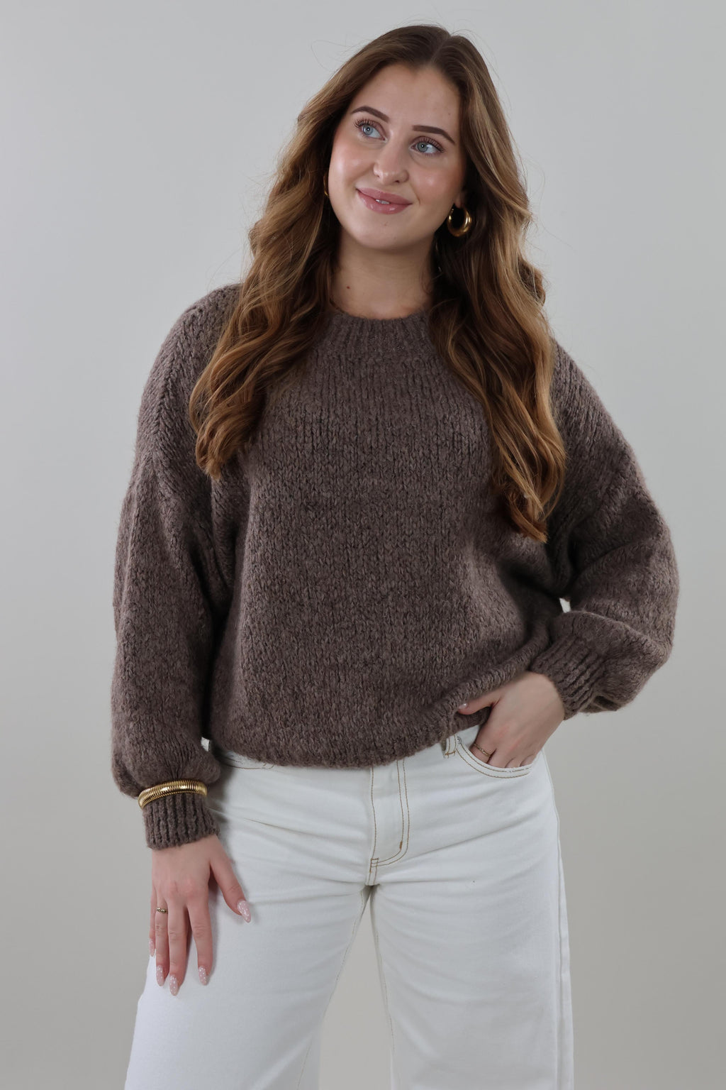 Soft knit Sweater - Brown