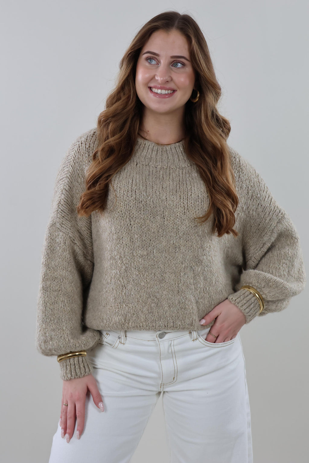 Soft knit Sweater - Taupe
