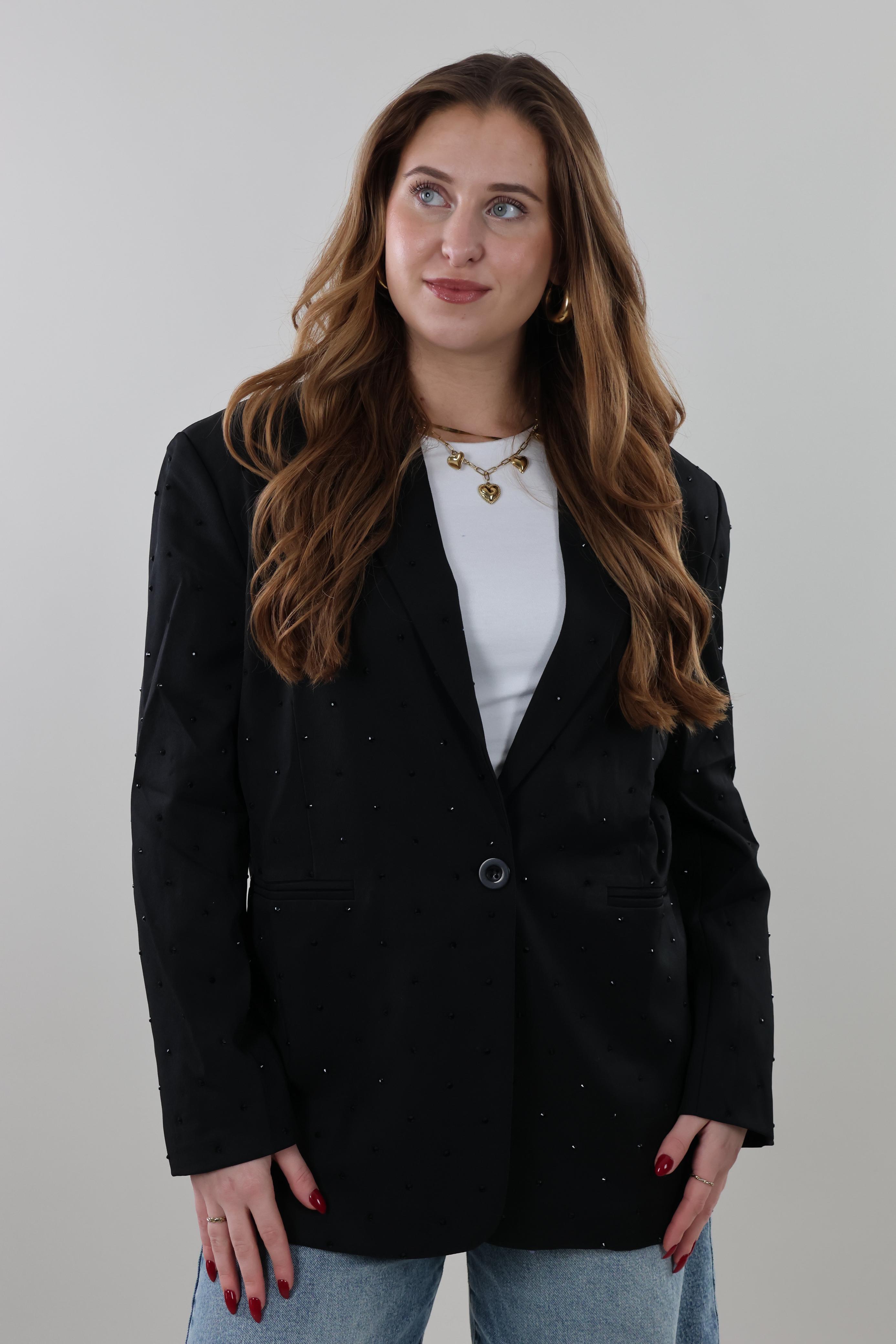 Sparkle stud blazer - Black