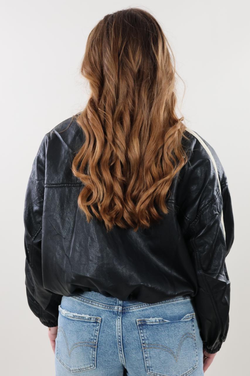 Vintage-style bomber Jacket - Black