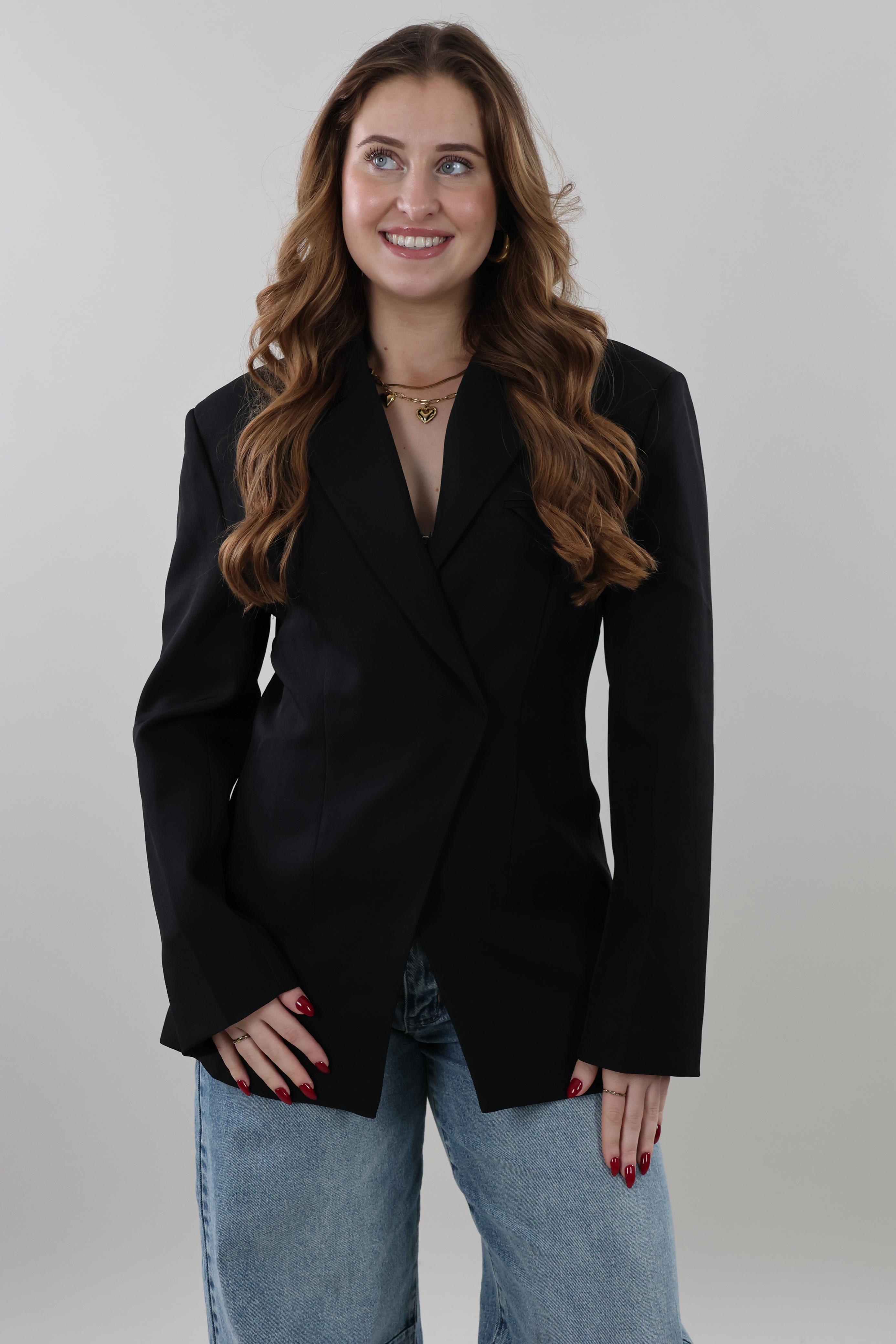 Tailored pocket Blazer - Black